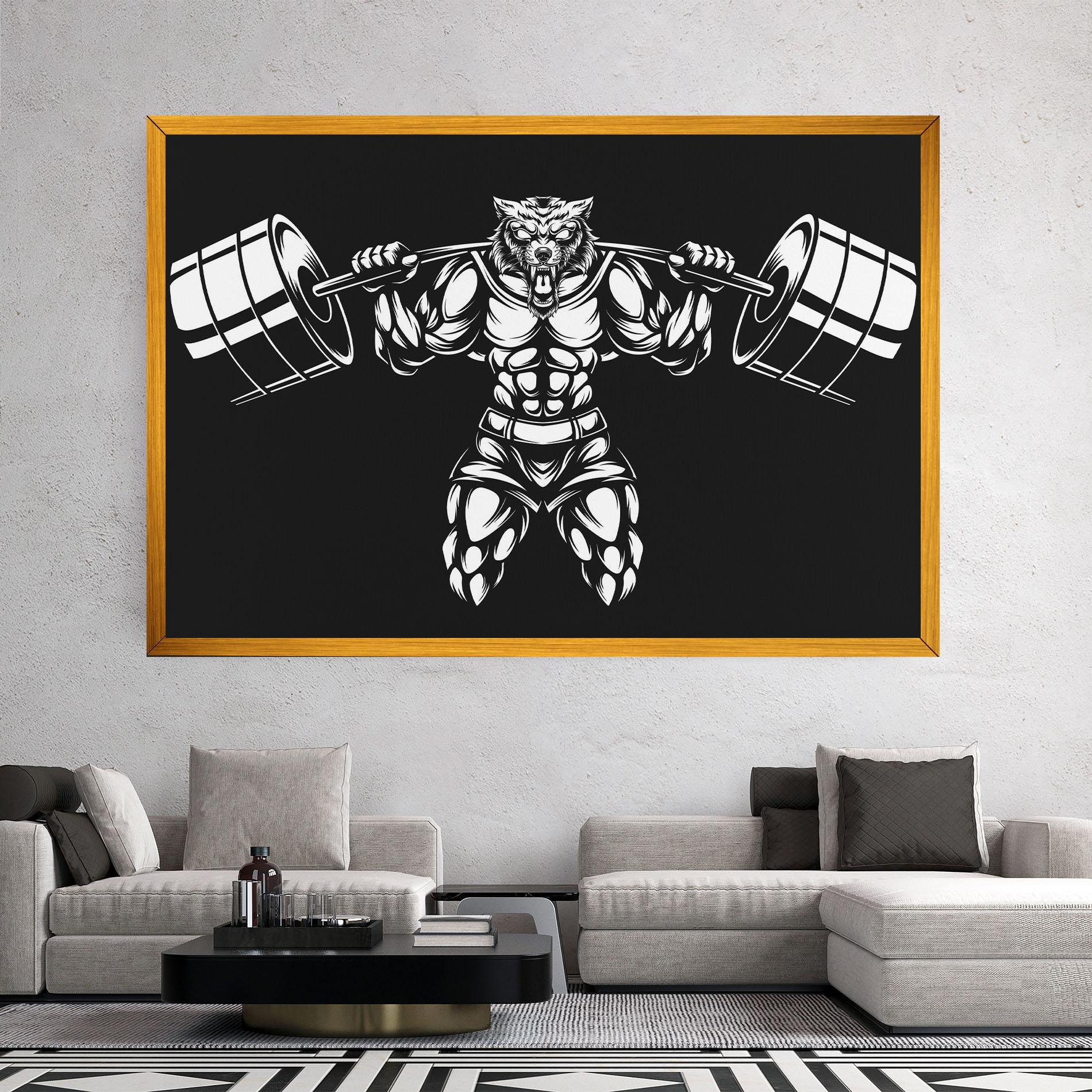 Tablou Canvas Work Out Wolf mockup 2