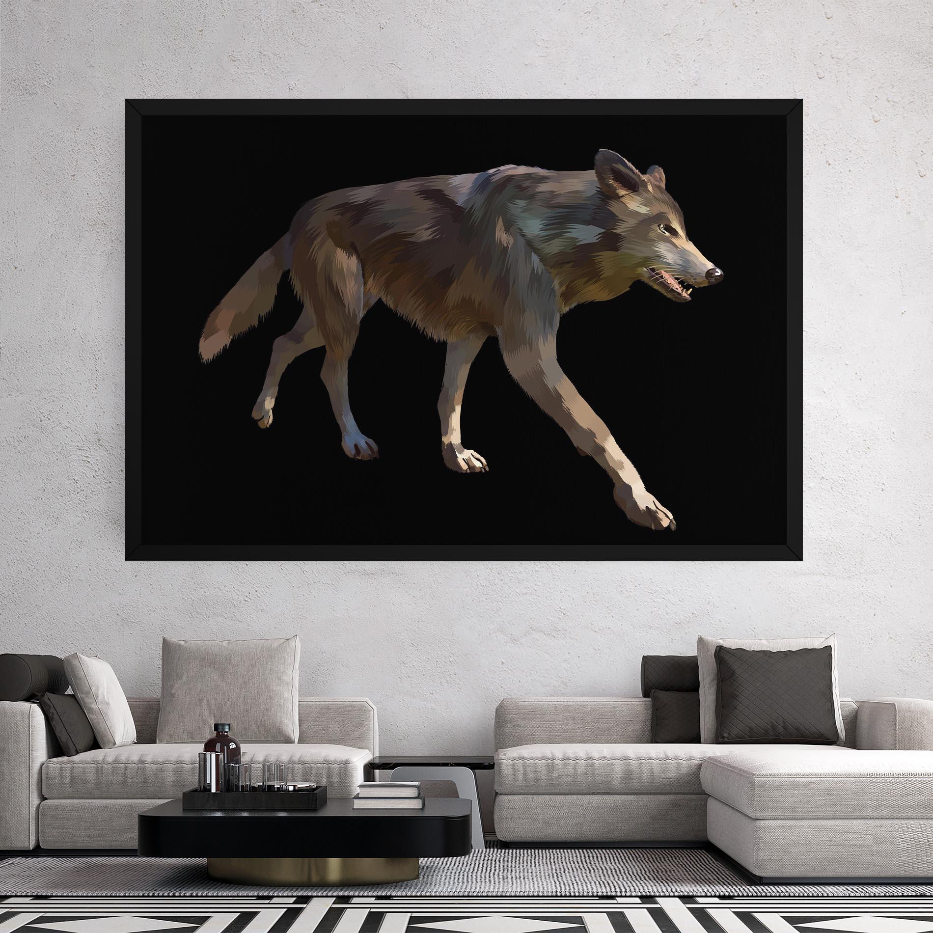 Tablou Canvas 3d Wolf mockup 2