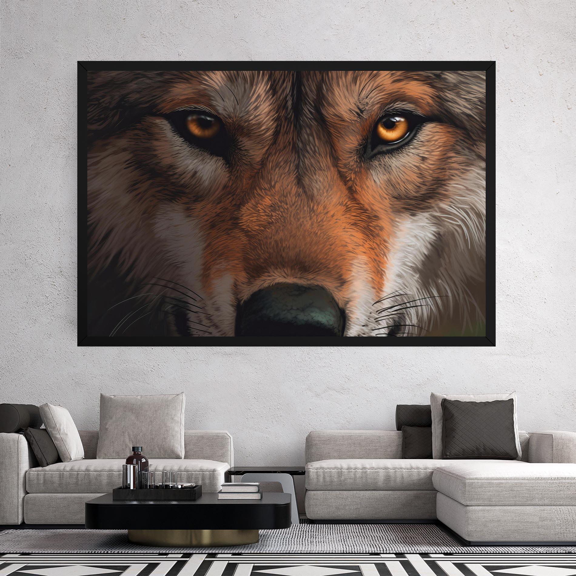 Tablou Canvas Close Up Wolf Eyes mockup 2