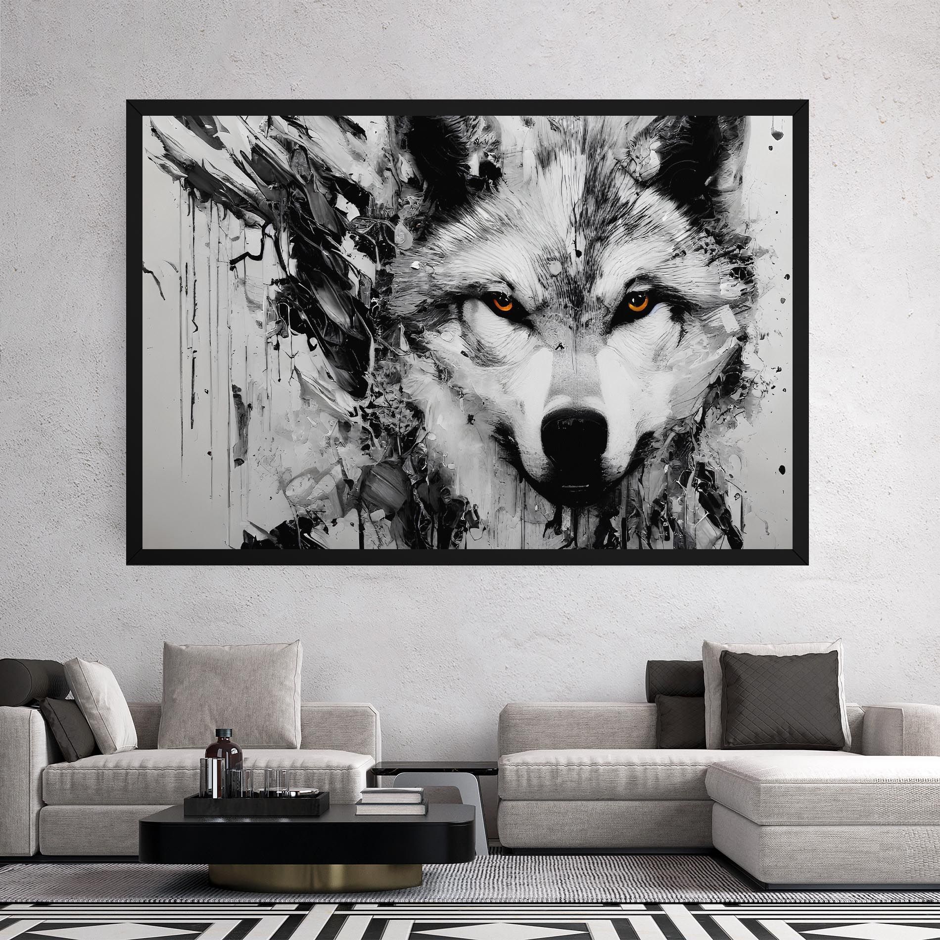 Grey Wolf Portrait mockup 2