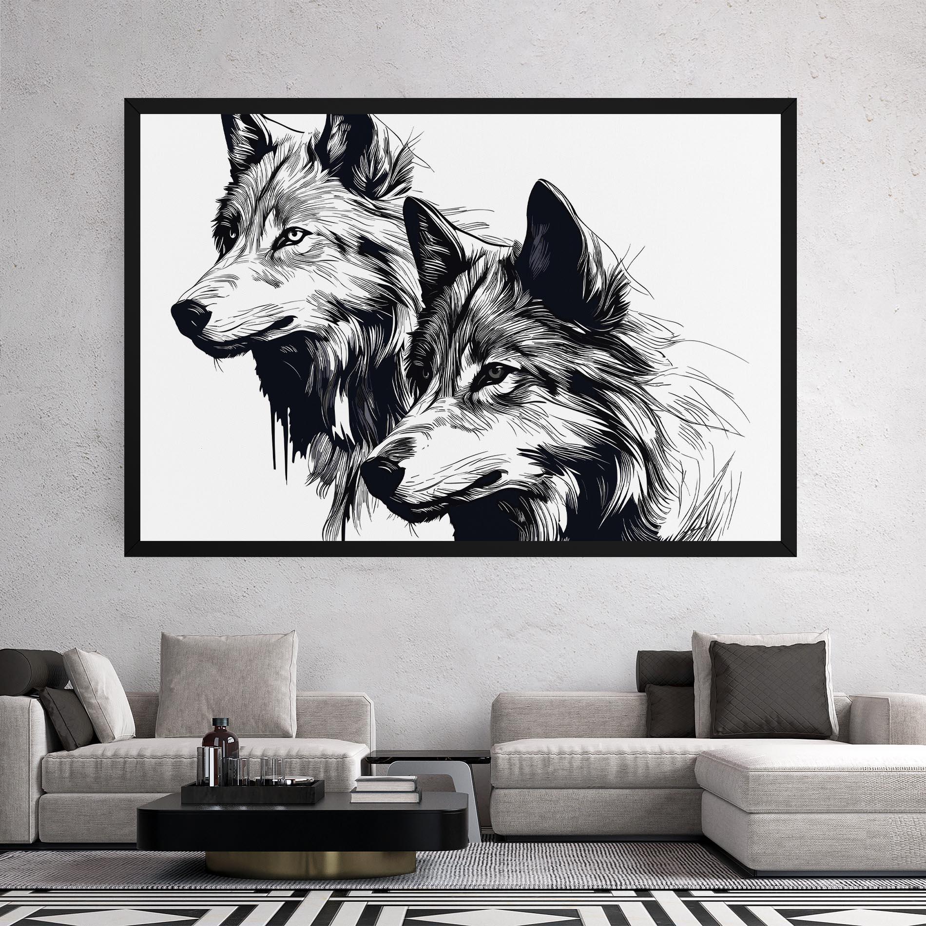 Tablou Canvas Wolf Friends mockup 2