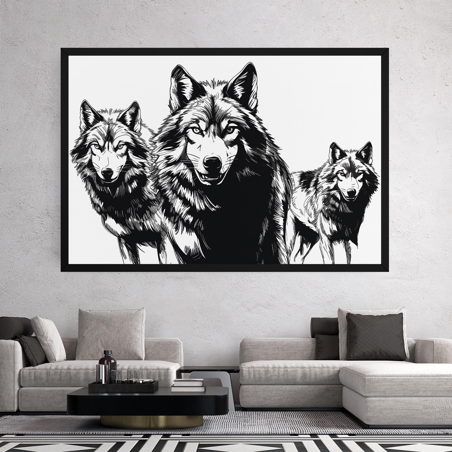Tablou Canvas Wolves mockup 2