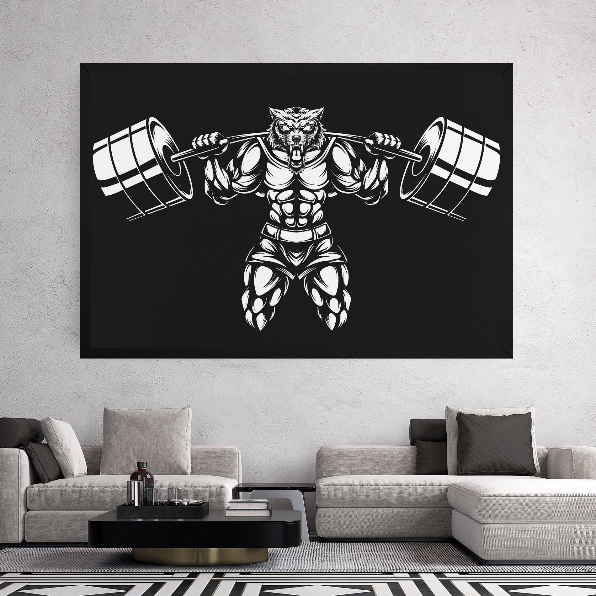 Tablou Canvas Work Out Wolf mockup 2