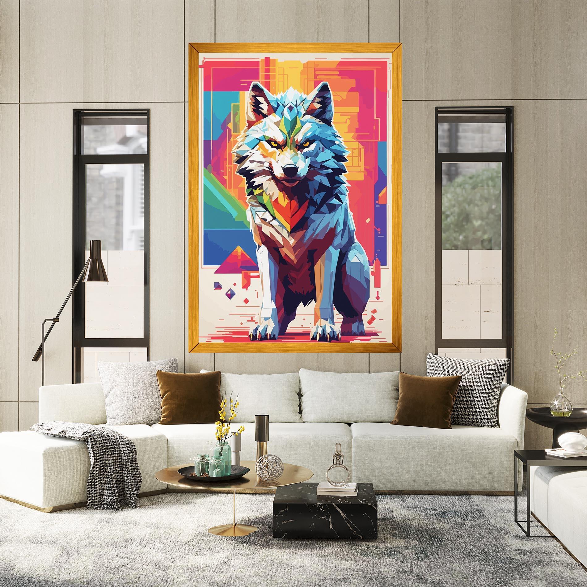 Tablou Canvas Wolf Character mockup 2