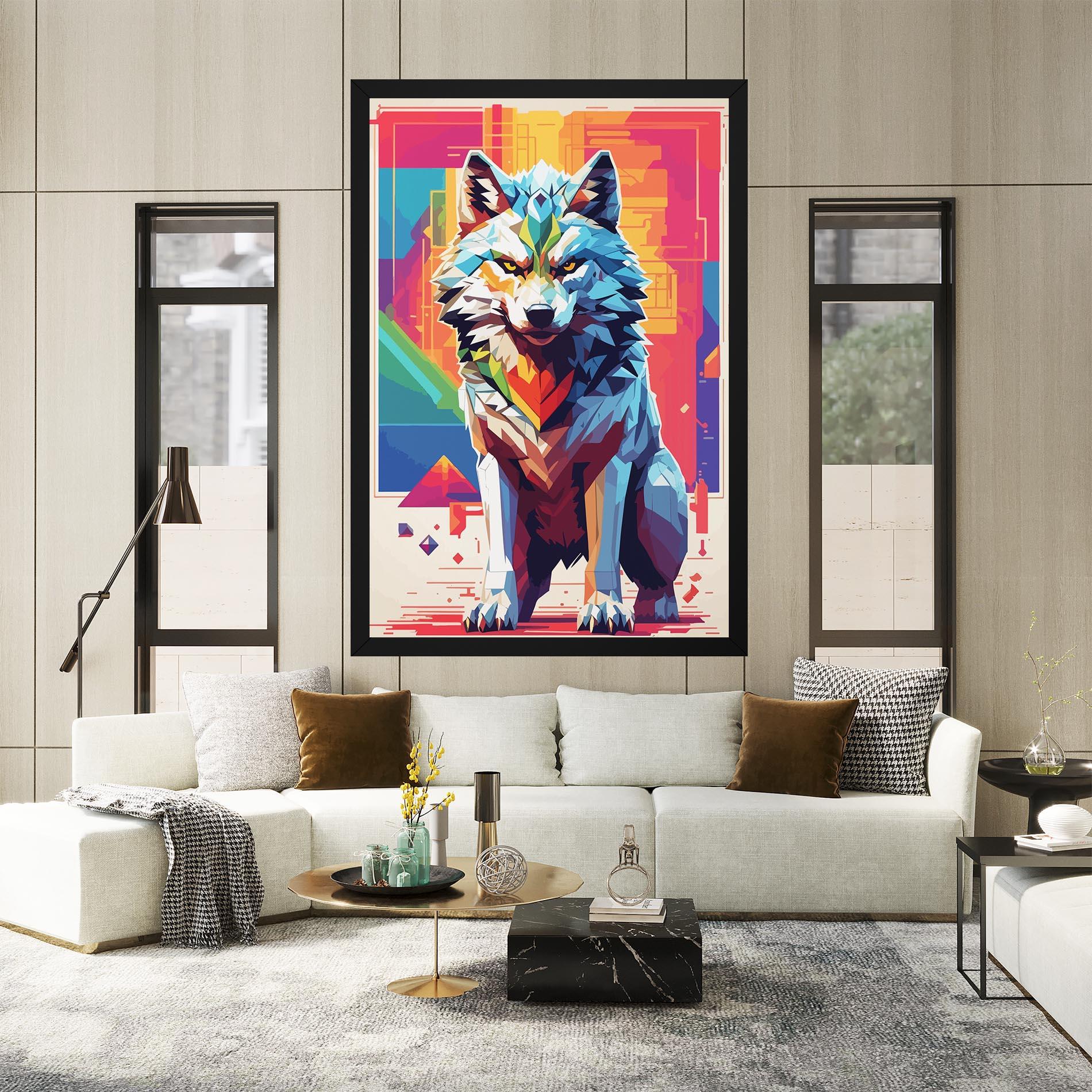 Tablou Canvas Wolf Character mockup 2