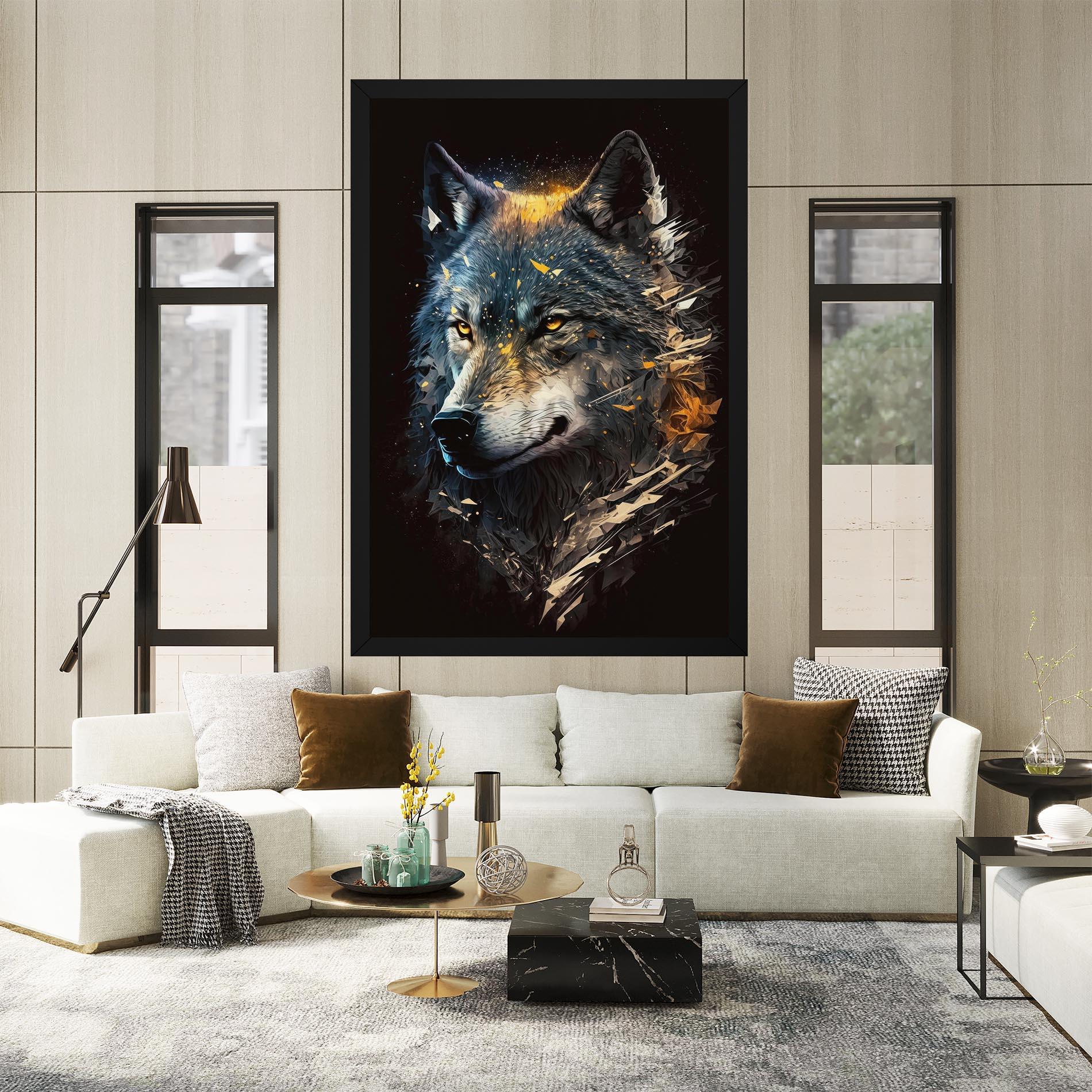 Tablou Canvas Wolf Portrait mockup 2