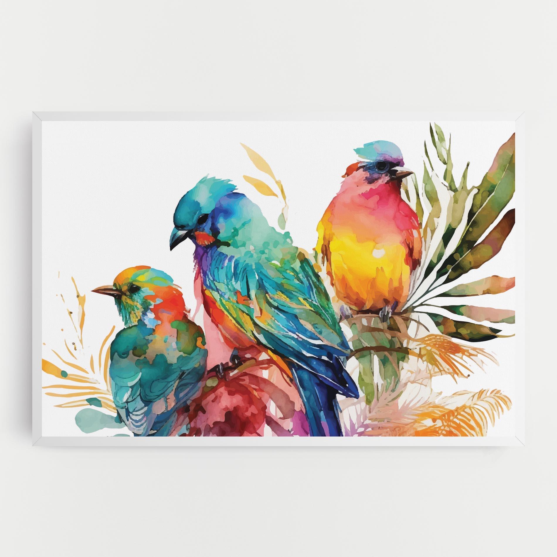 Tablou Canvas Colorful Birds mockup 0