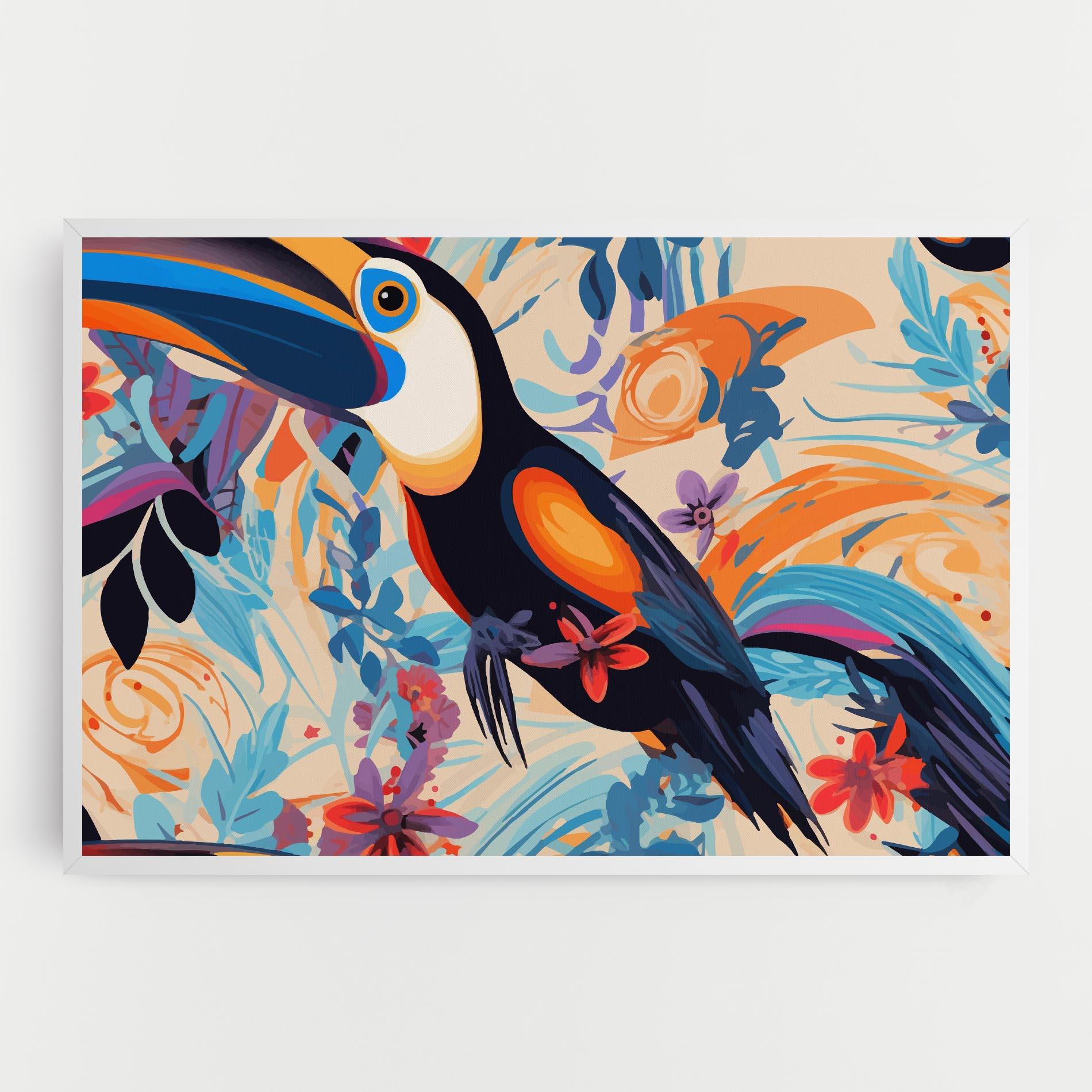 Tablou Canvas Colorful Toucan mockup 0