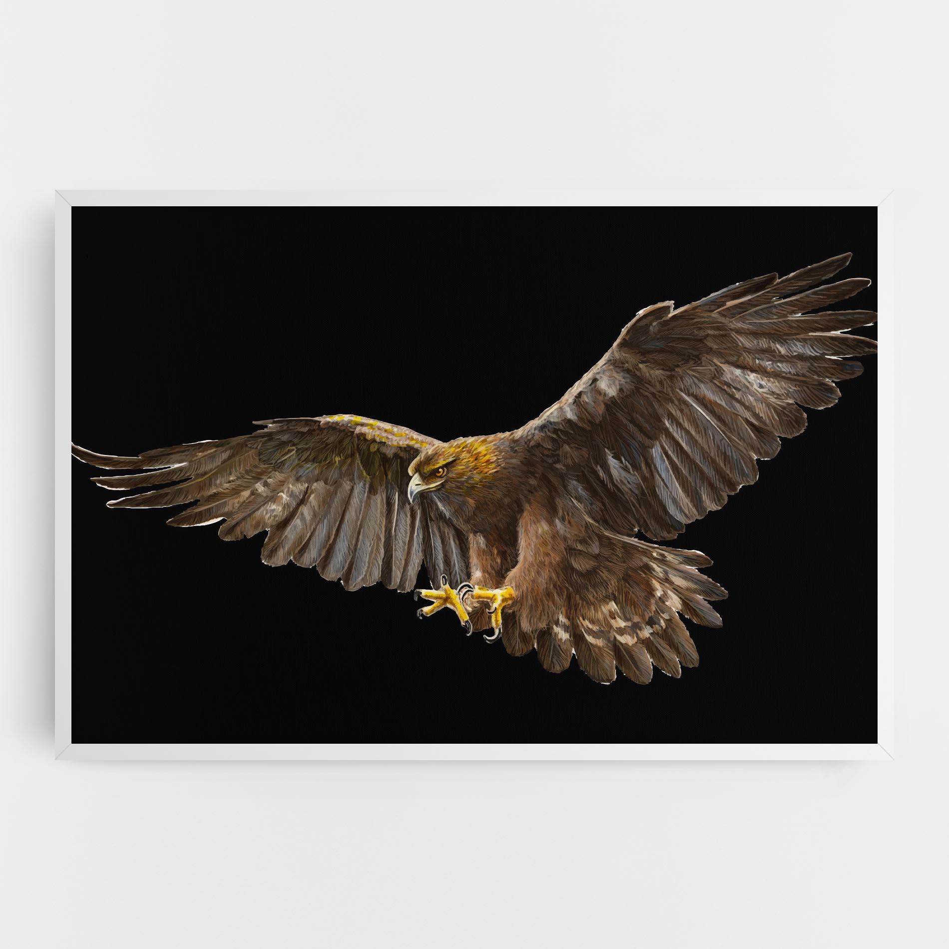 Tablou Canvas Eagle On Black mockup 0