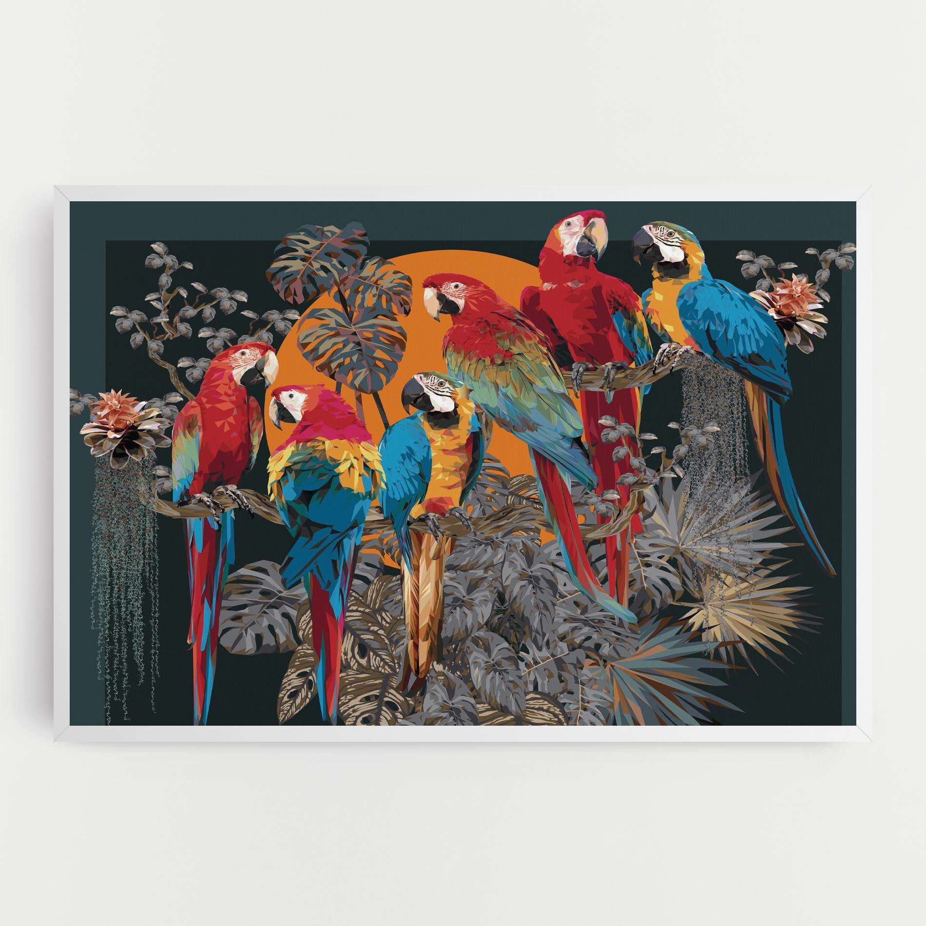Tablou Canvas Family Parrot mockup 0