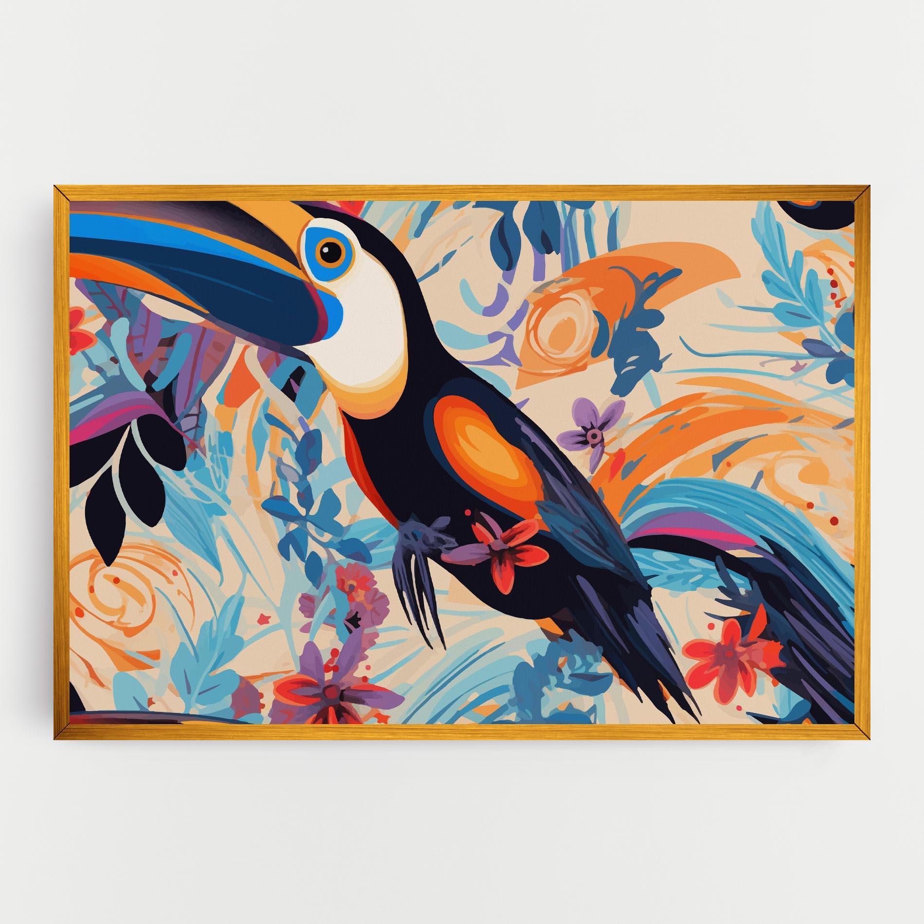 Tablou Canvas Colorful Toucan mockup 0