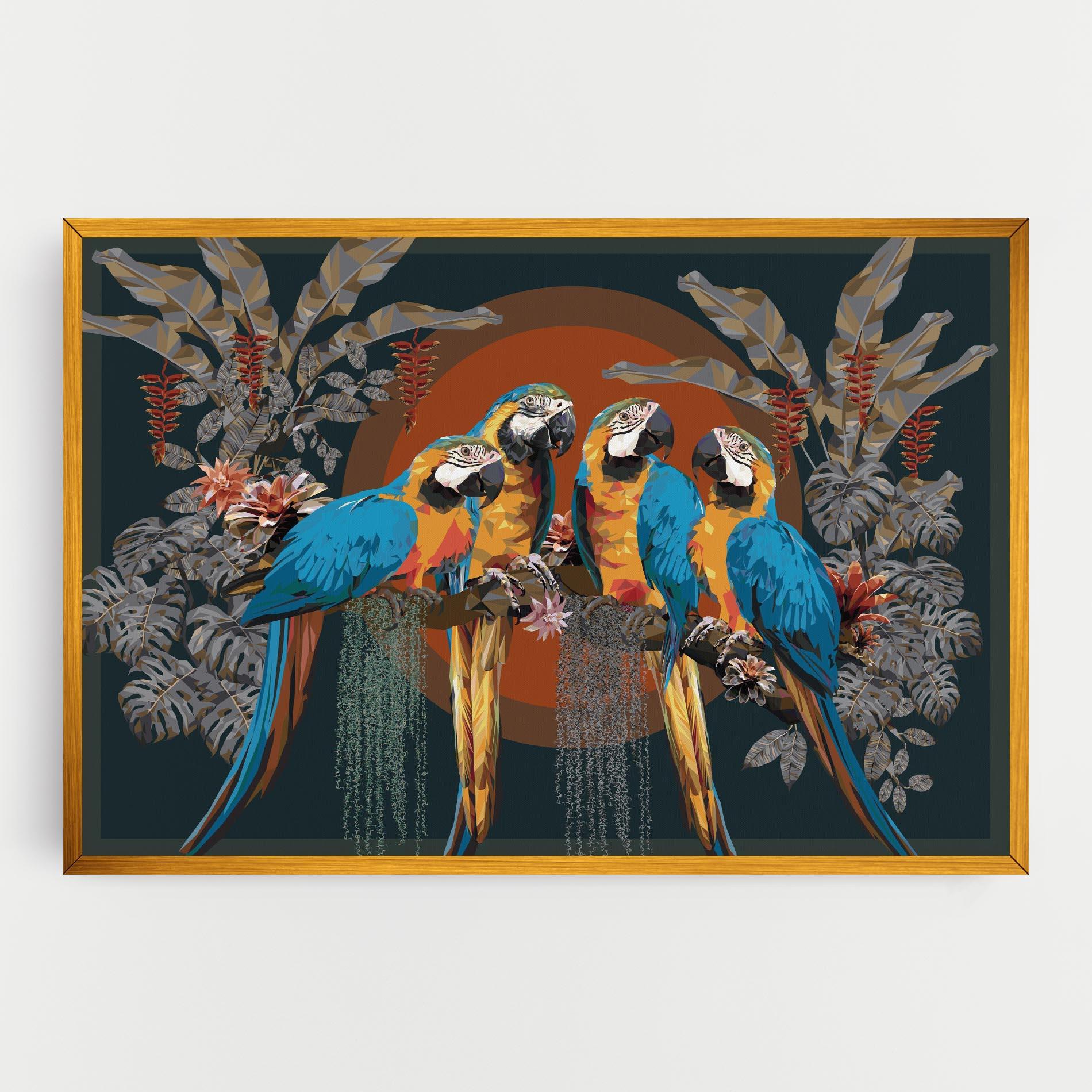 Tablou Canvas Parrot Couples mockup 0