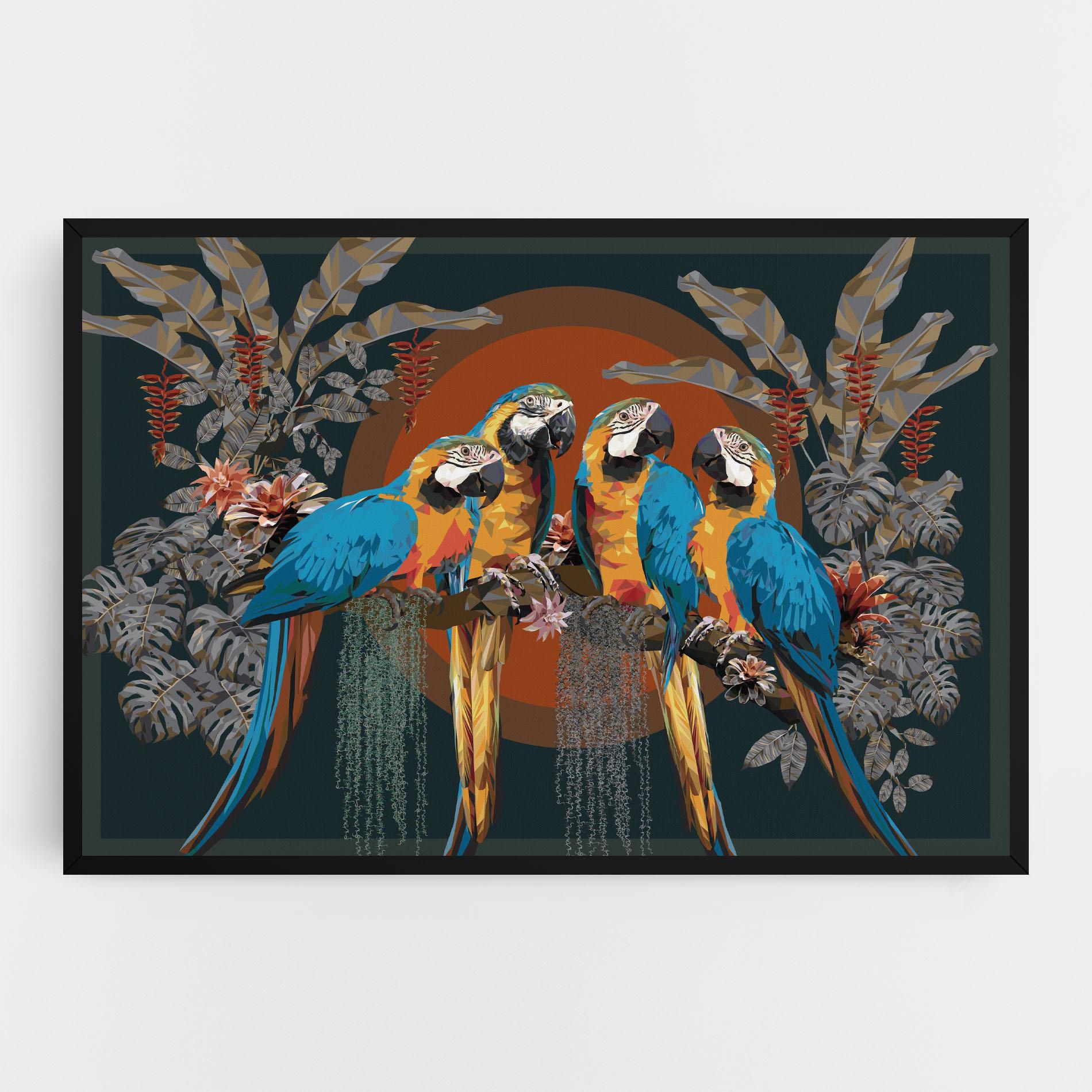Tablou Canvas Parrot Couples mockup 0