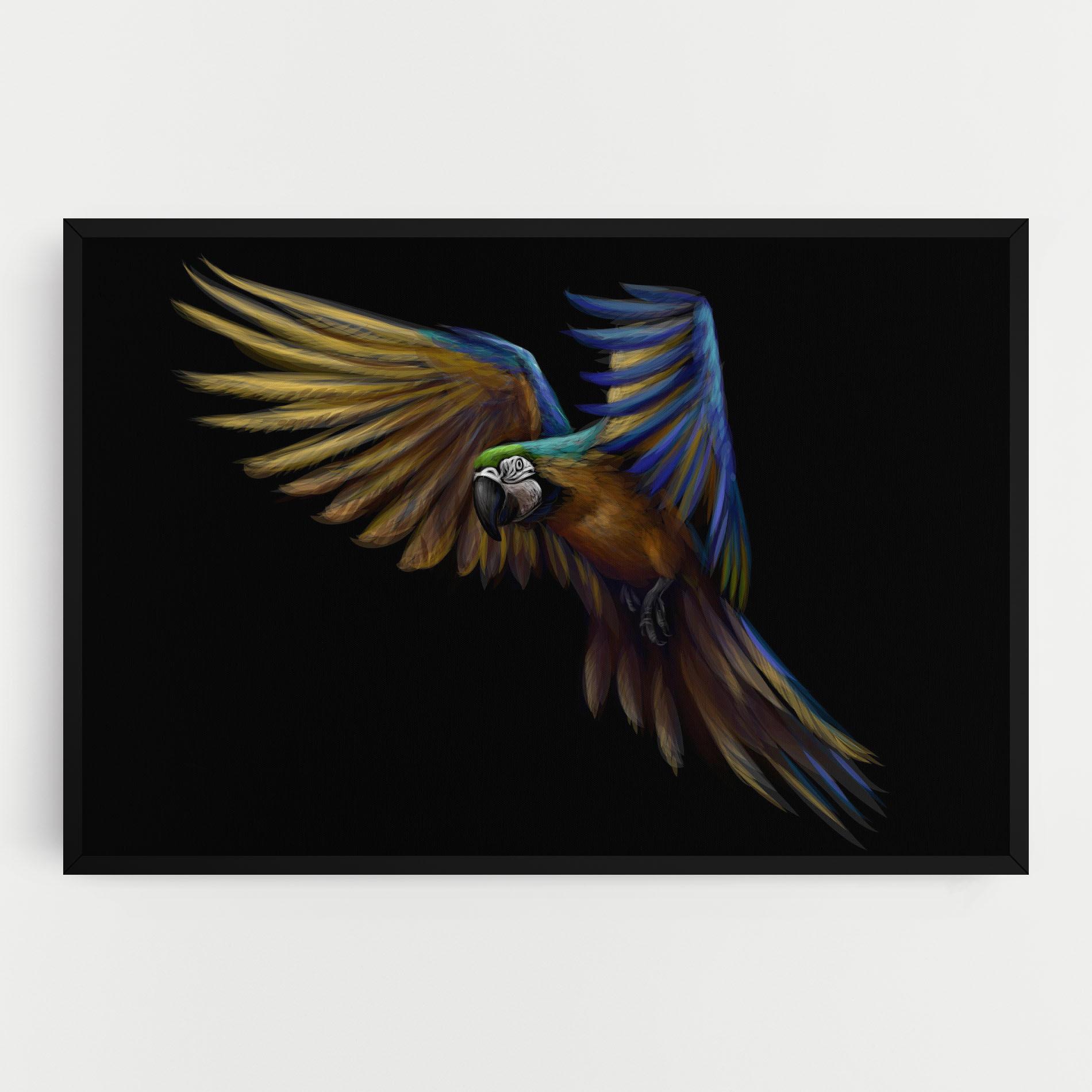Tablou Canvas Parrot Flying mockup 0