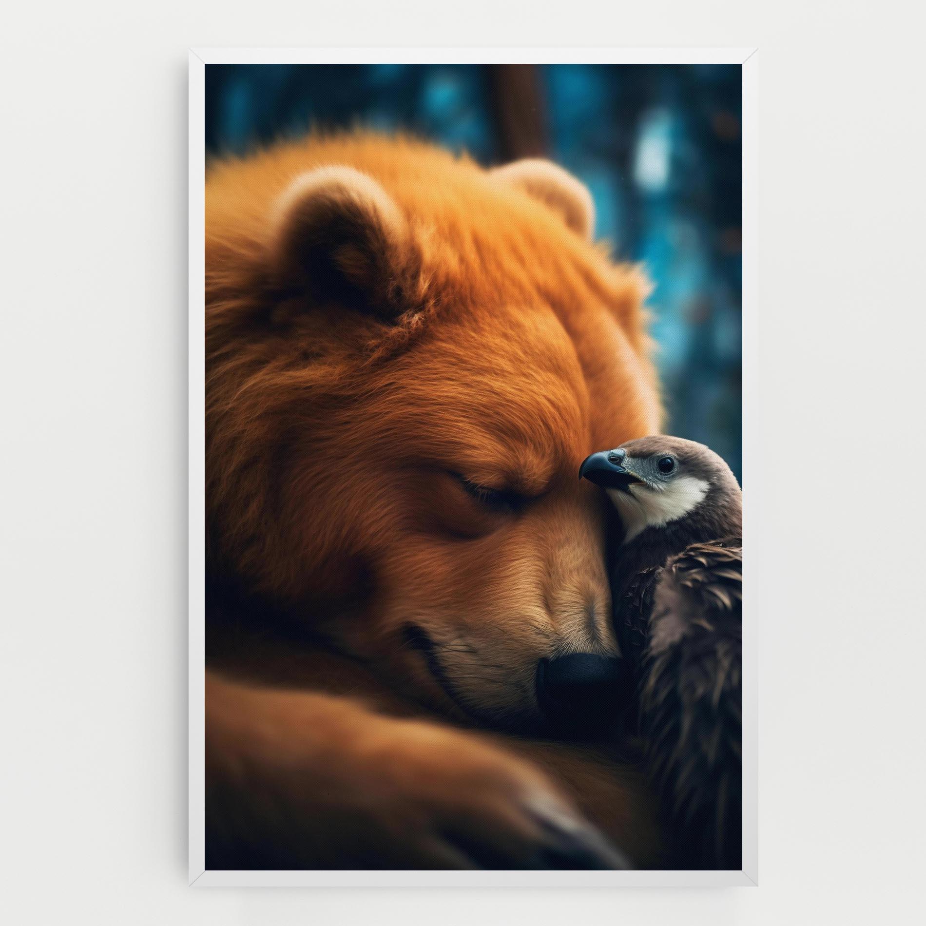 Tablou Canvas Bear With Eagle mockup 0