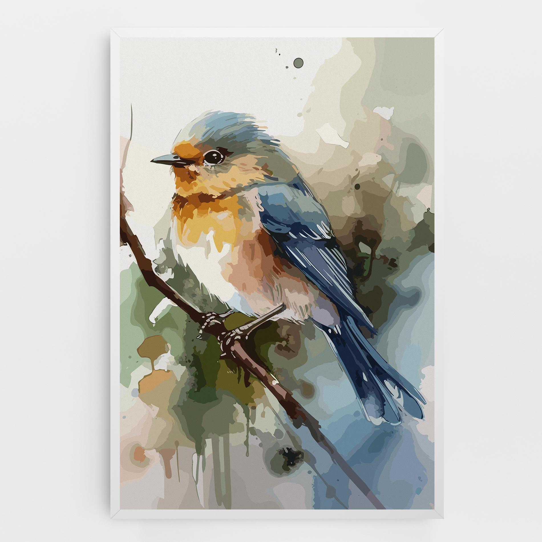 Tablou Canvas Blue Pretty Bird mockup 0