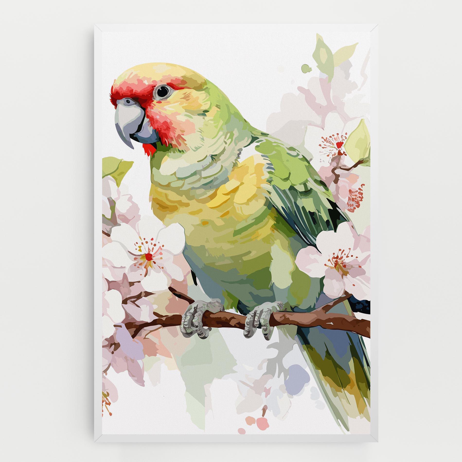 Tablou Canvas Cute Green Parrot mockup 0