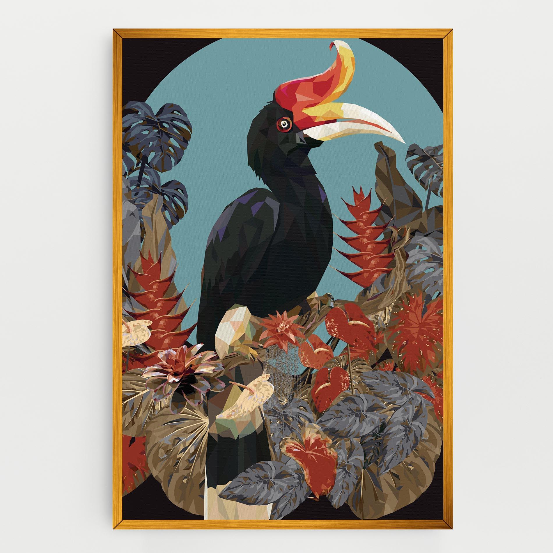 Tablou Canvas Black Interesting Bird mockup 0