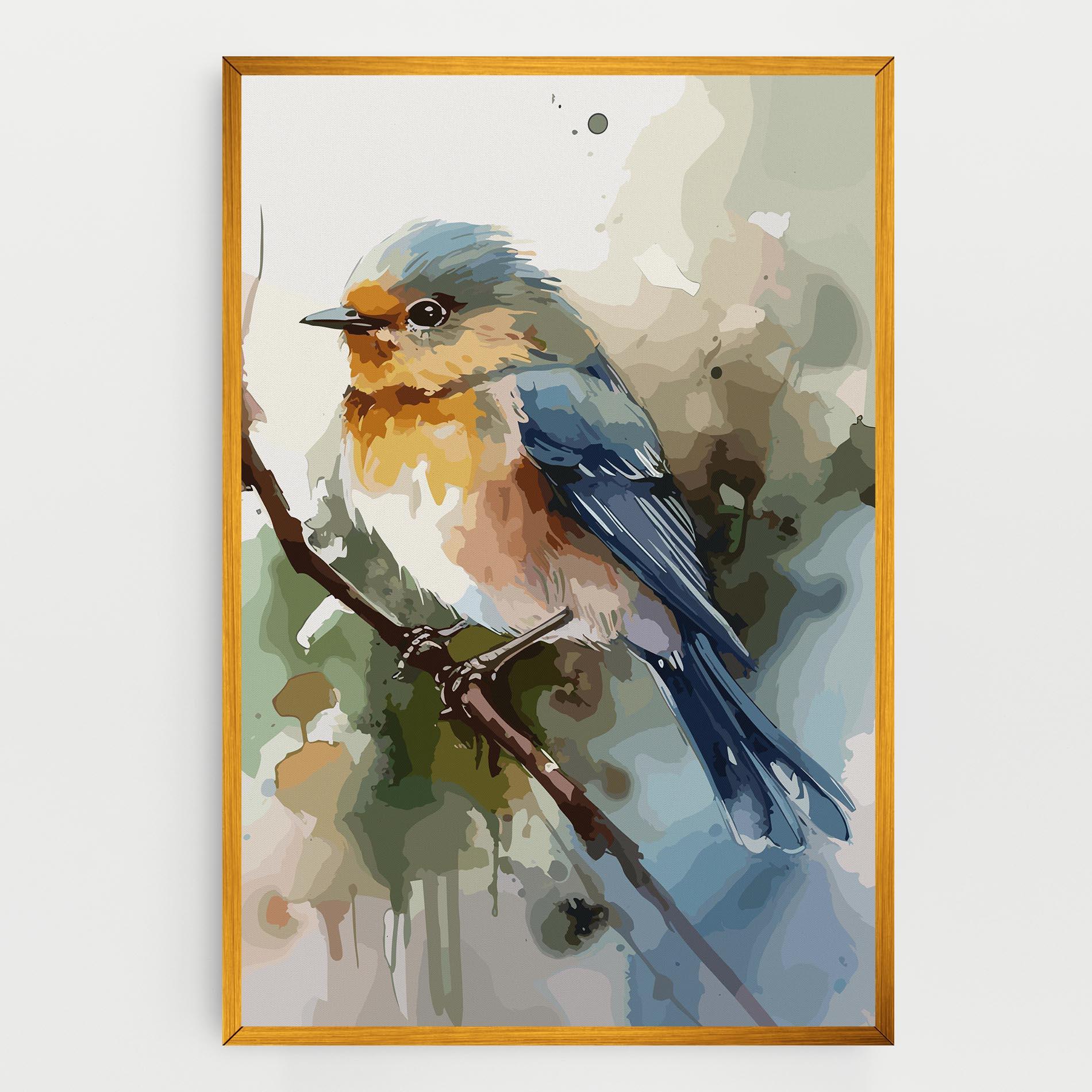 Tablou Canvas Blue Pretty Bird mockup 0