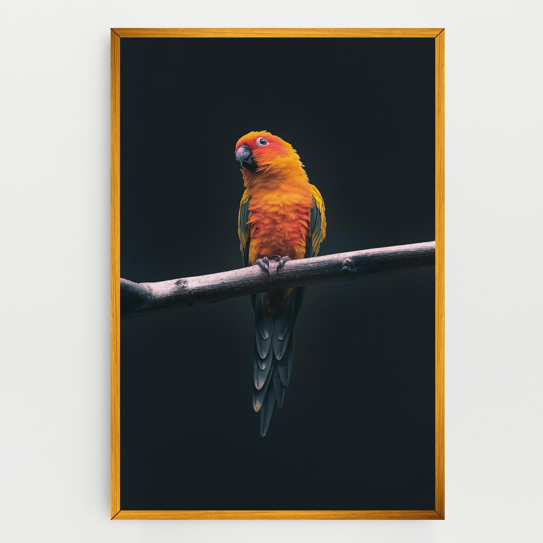 Tablou Canvas Fire Parrot mockup 0