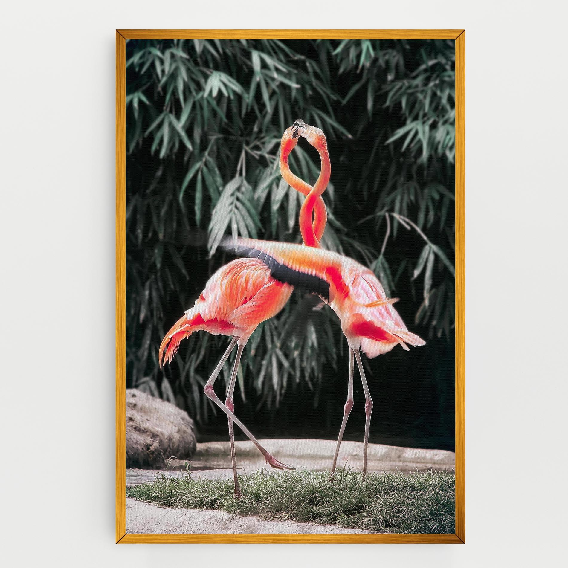 Tablou Canvas Flamingo Love mockup 0
