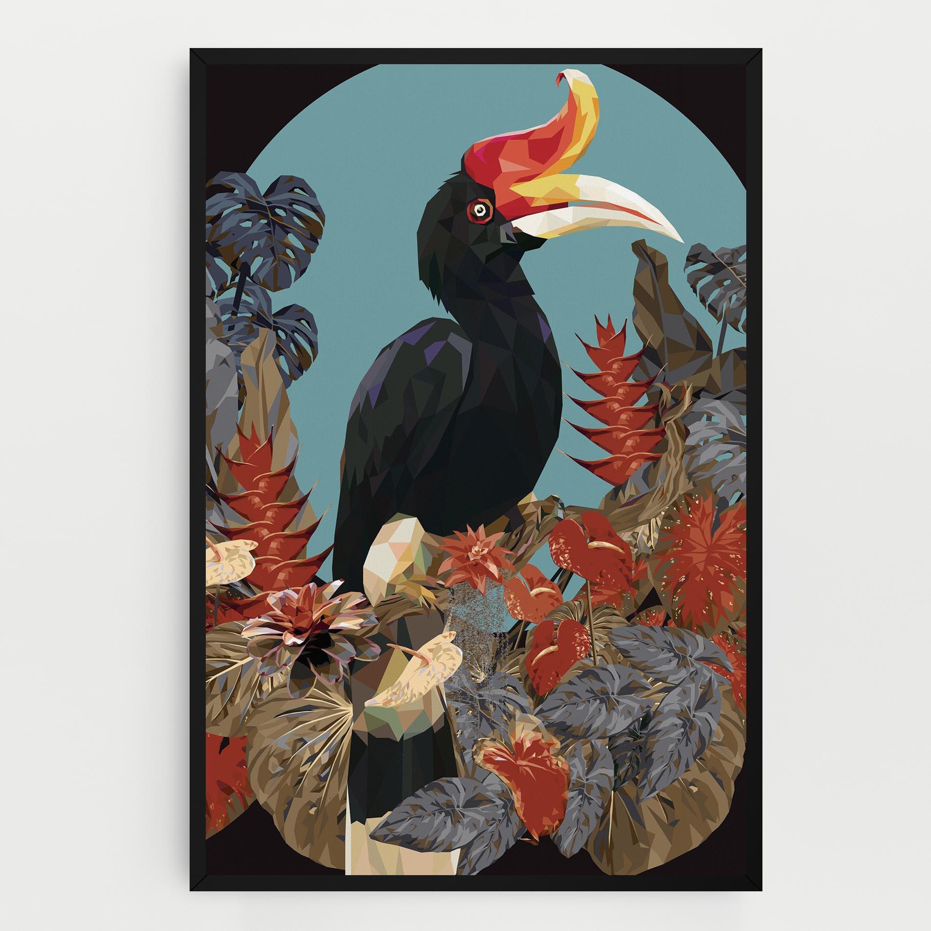 Tablou Canvas Black Interesting Bird mockup 0