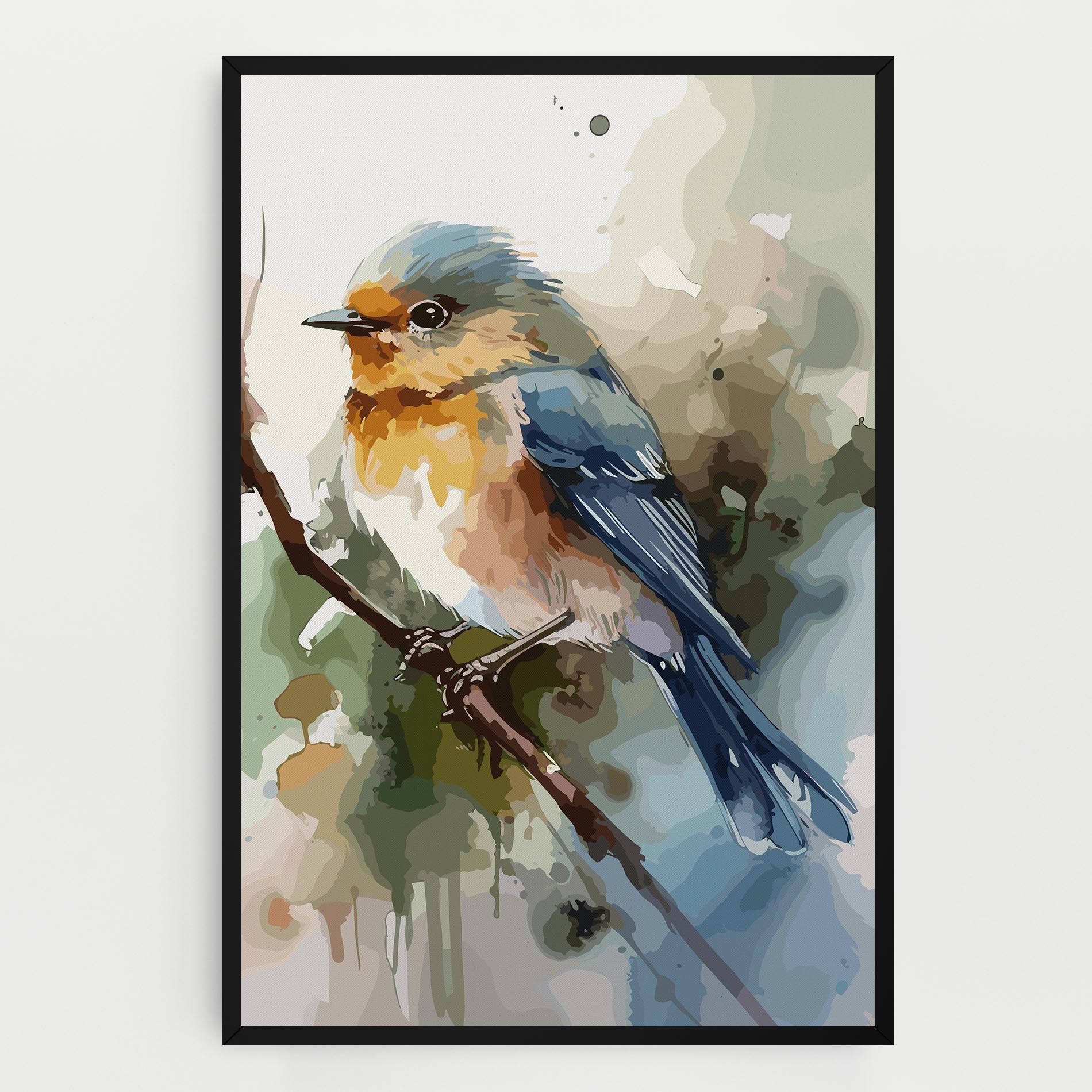 Tablou Canvas Blue Pretty Bird mockup 0