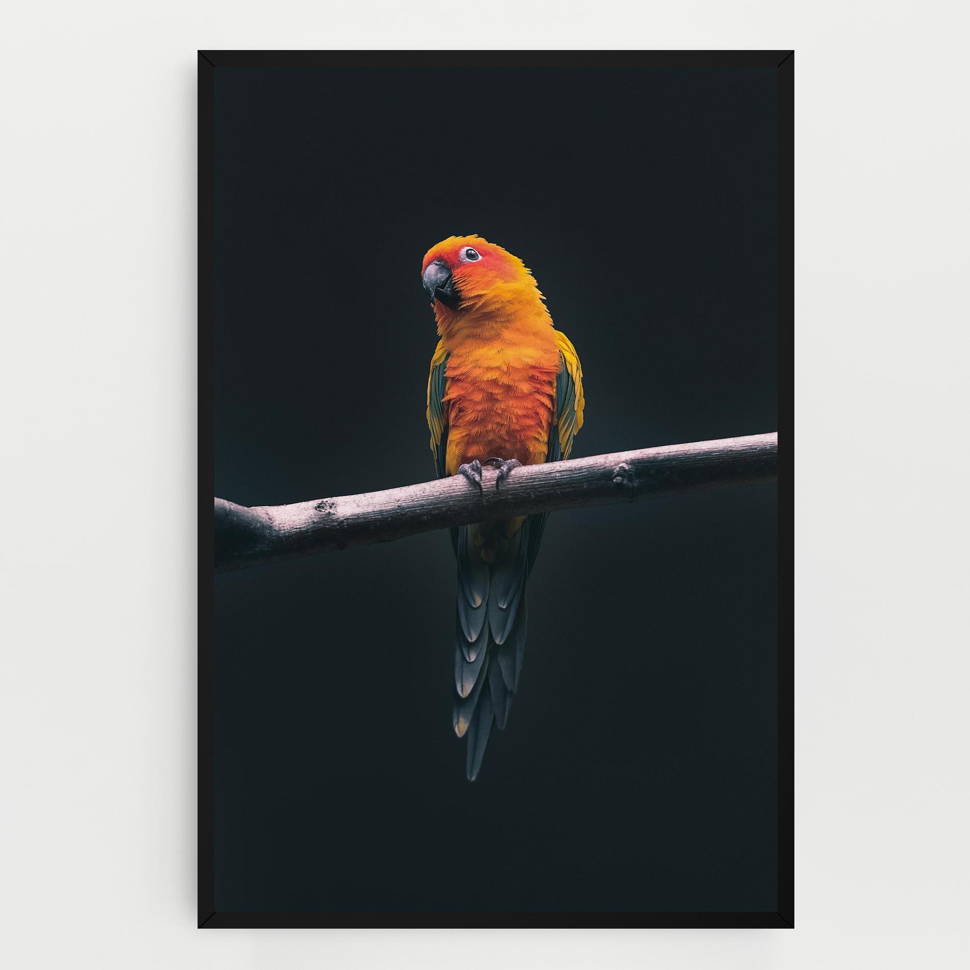 Tablou Canvas Fire Parrot mockup 0
