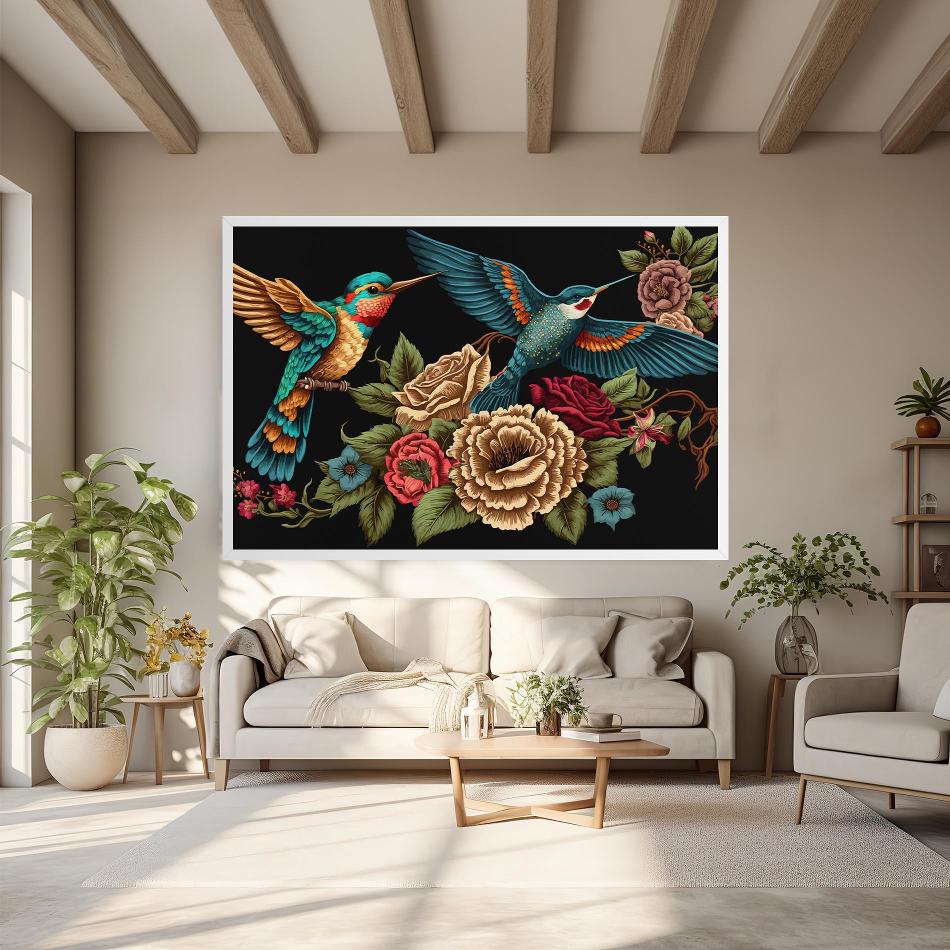 Tablou Canvas Blue Birds mockup 6