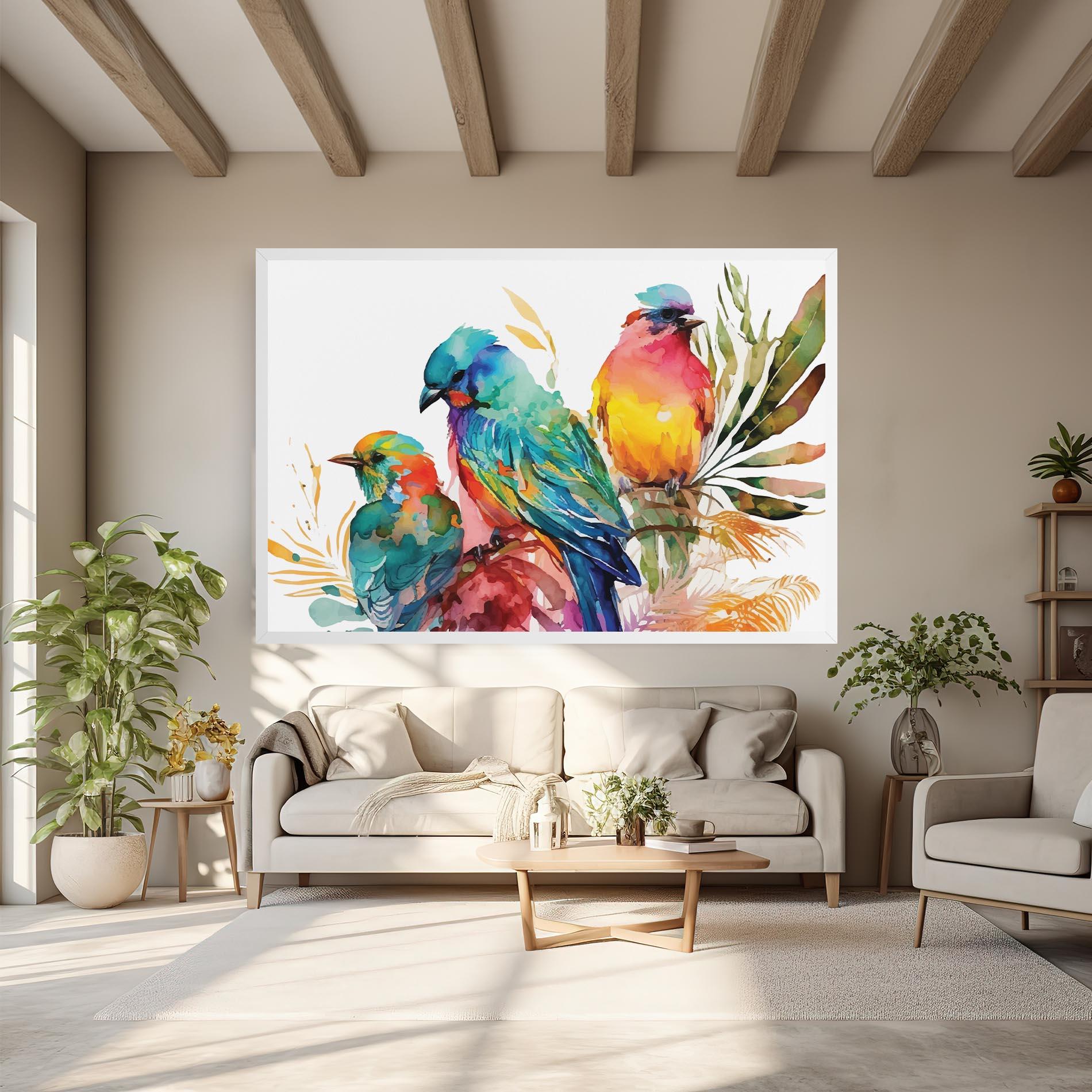 Tablou Canvas Colorful Birds mockup 6