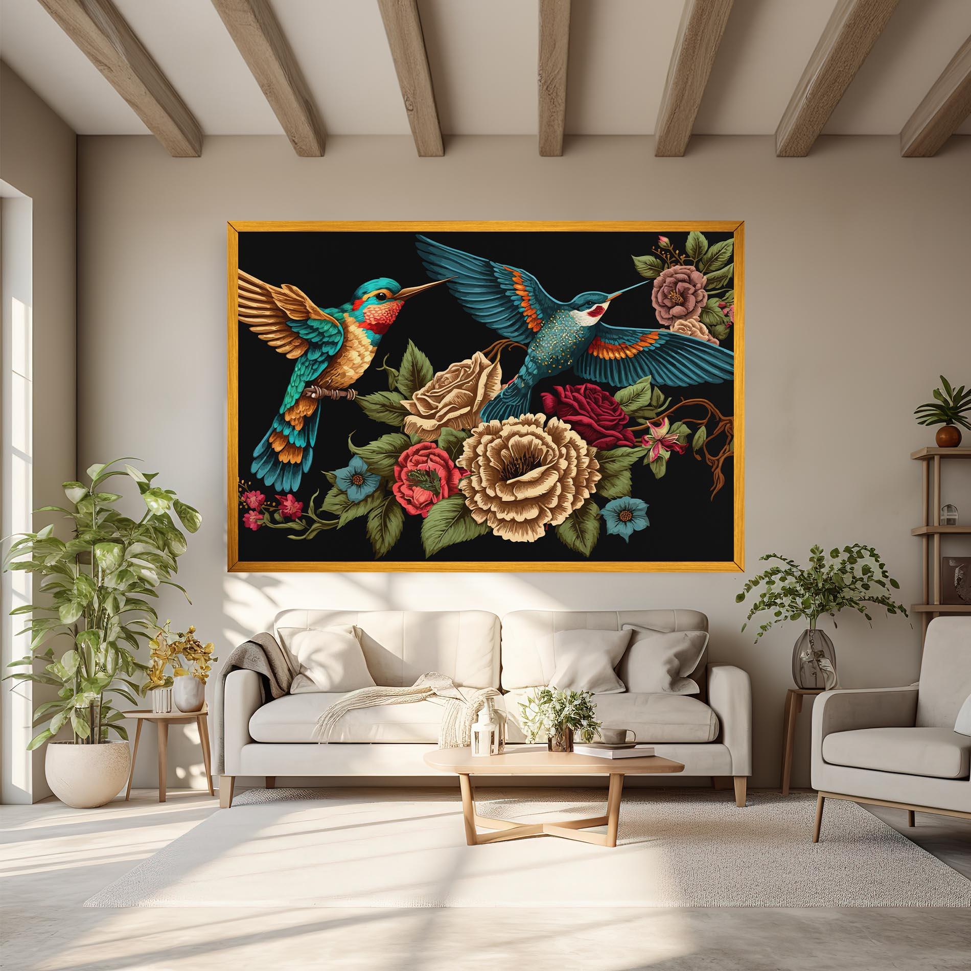 Tablou Canvas Blue Birds mockup 6