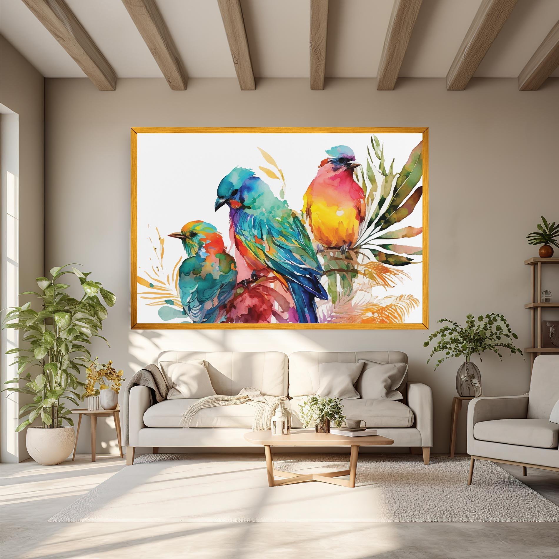 Tablou Canvas Colorful Birds mockup 6