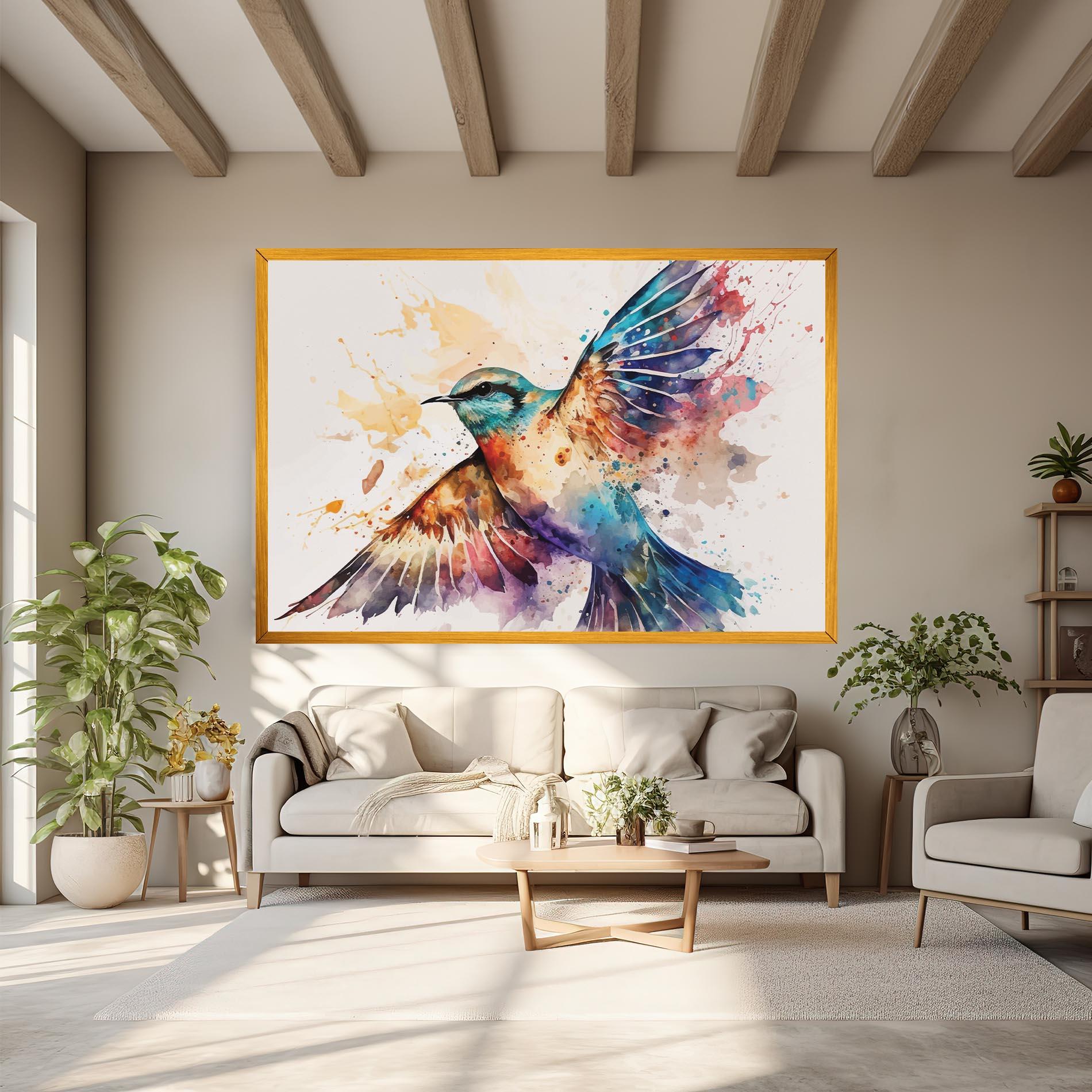 Tablou Canvas Painted Wings Bird mockup 6