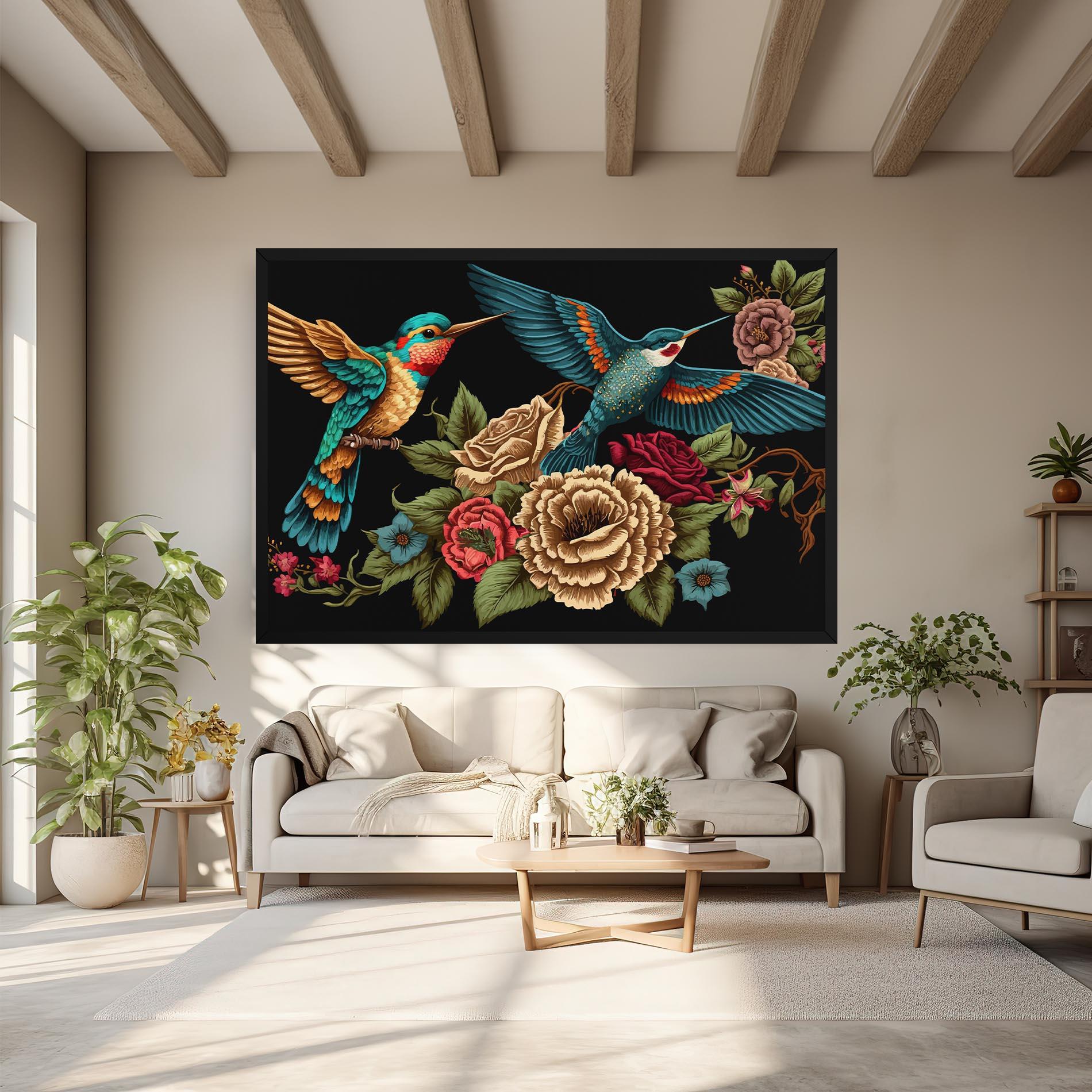 Tablou Canvas Blue Birds mockup 6