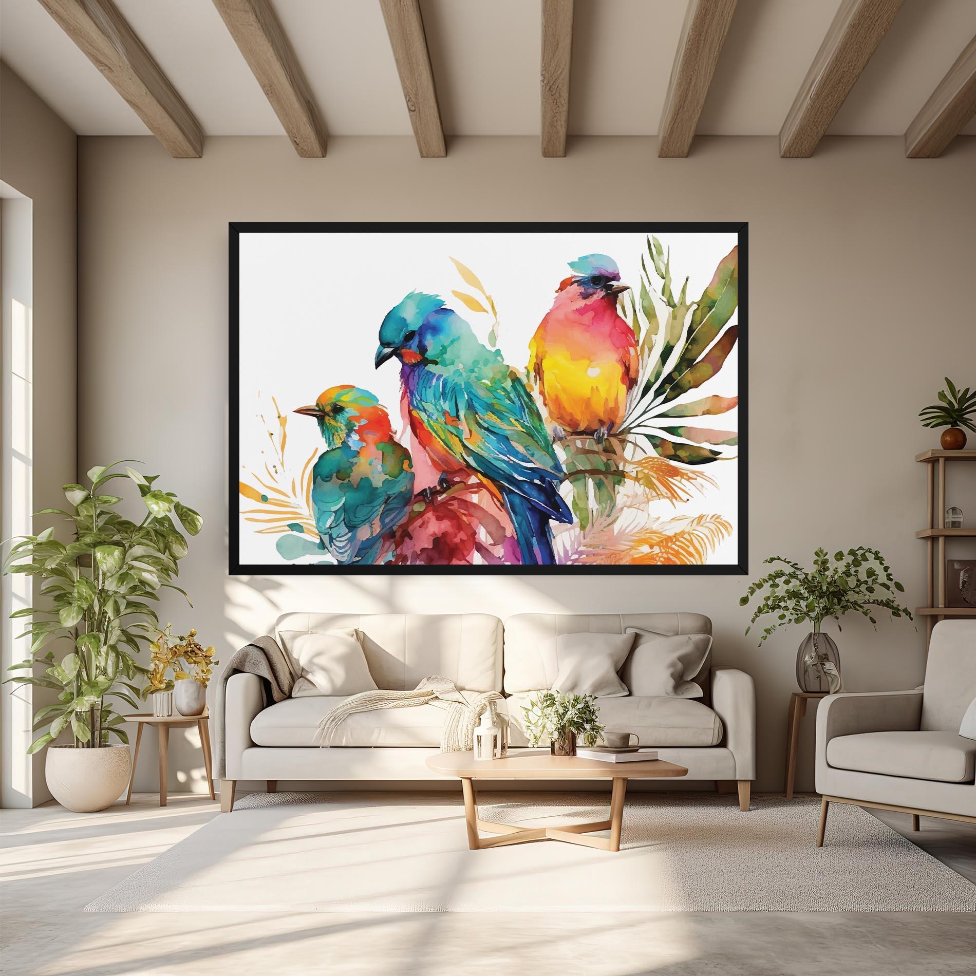 Tablou Canvas Colorful Birds mockup 6