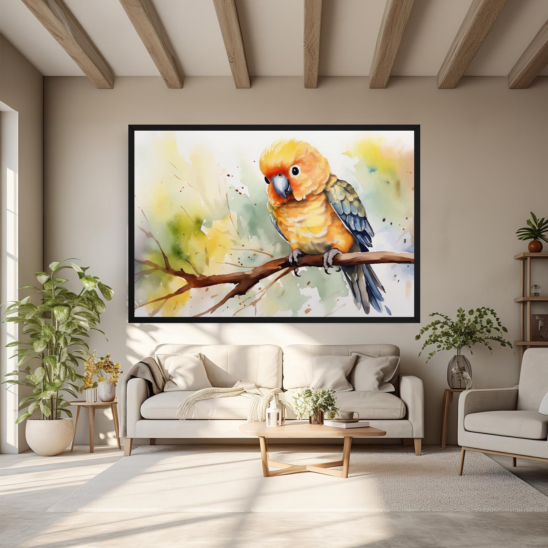 Tablou Canvas Cute Baby Parrot mockup 6