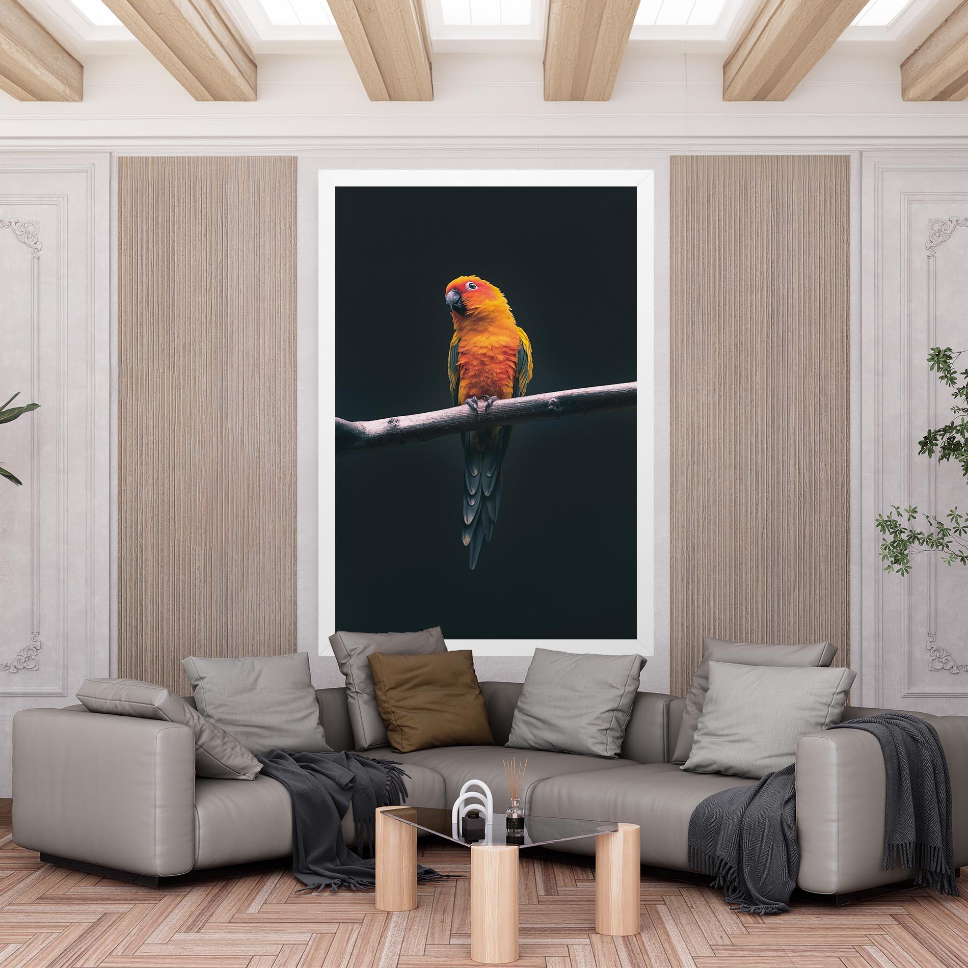 Tablou Canvas Fire Parrot mockup 6