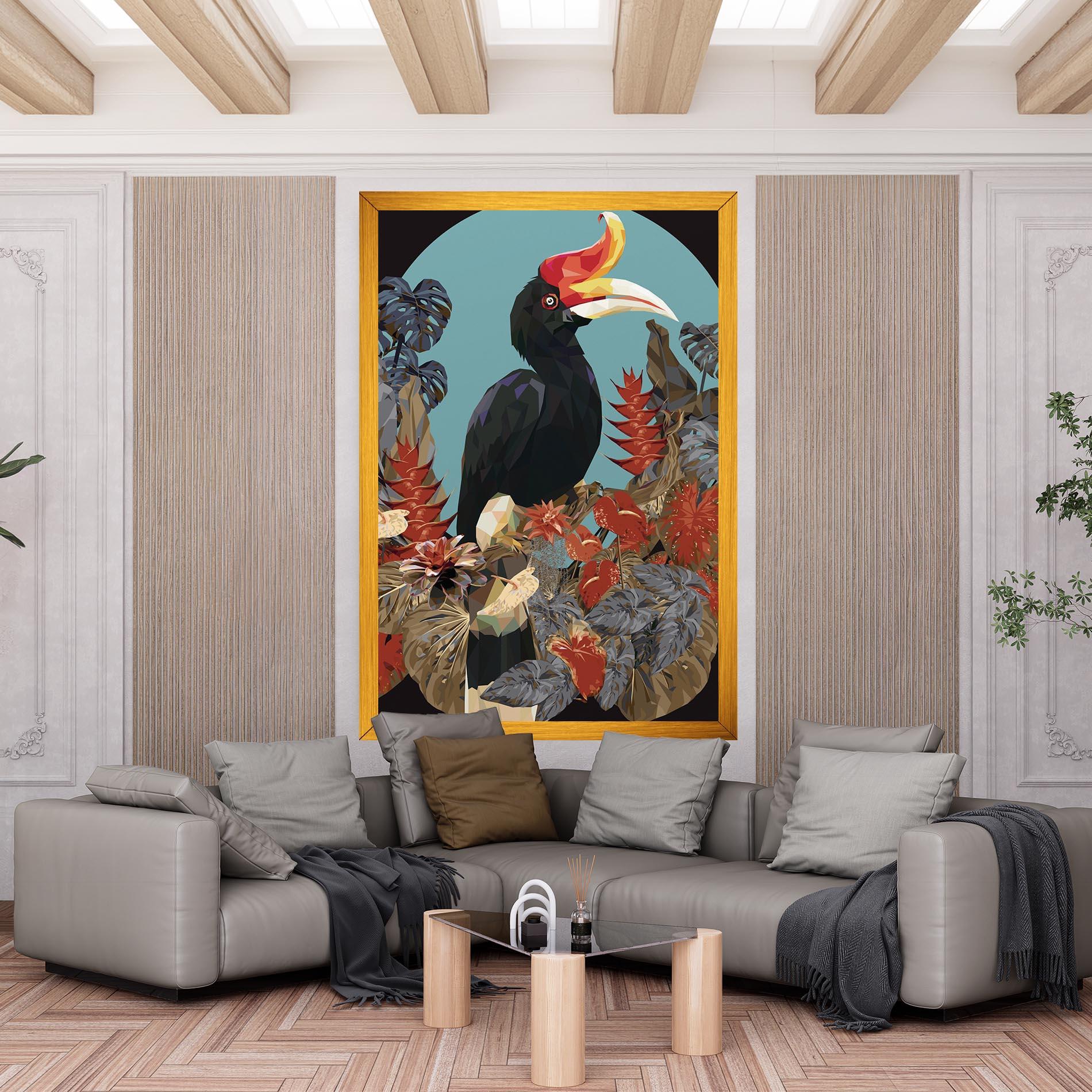 Tablou Canvas Black Interesting Bird mockup 6