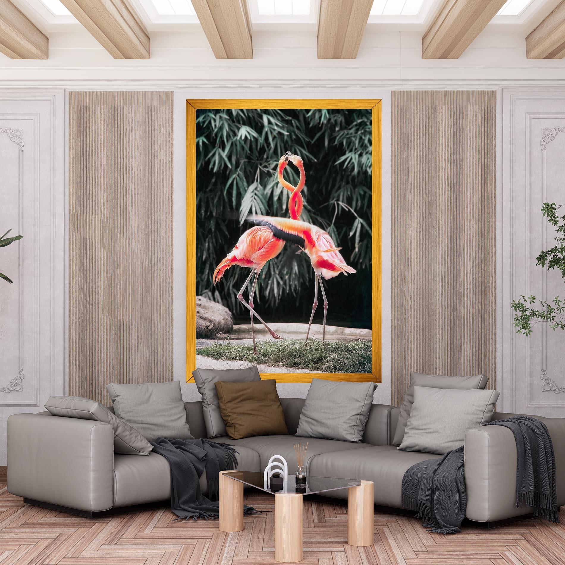 Tablou Canvas Flamingo Love mockup 6