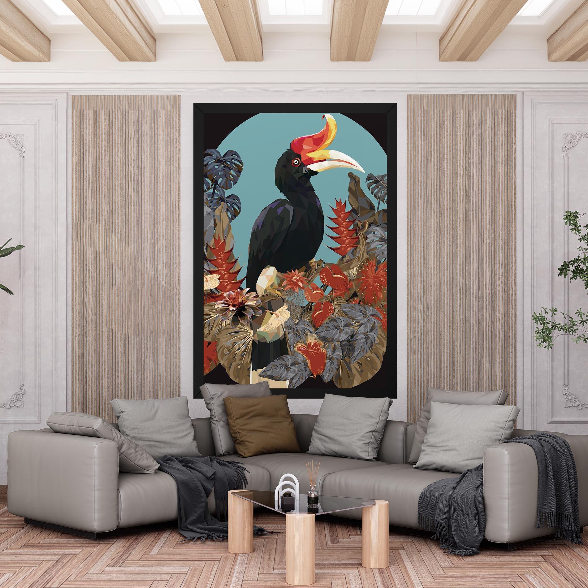 Tablou Canvas Black Interesting Bird mockup 6