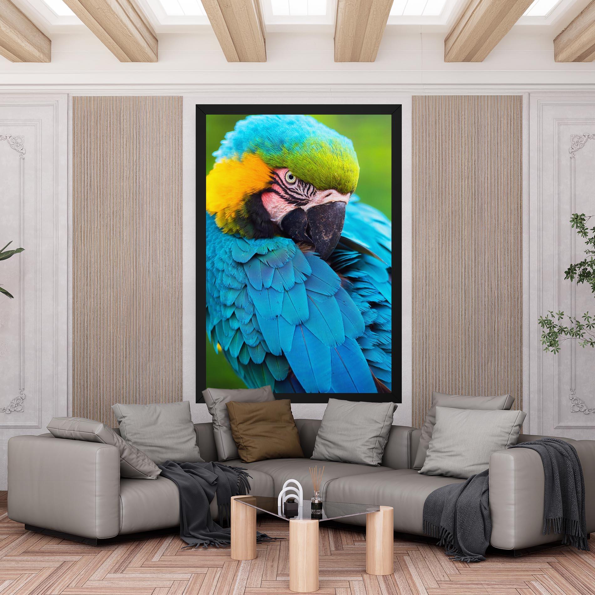 Tablou Canvas Blue Parrot mockup 6