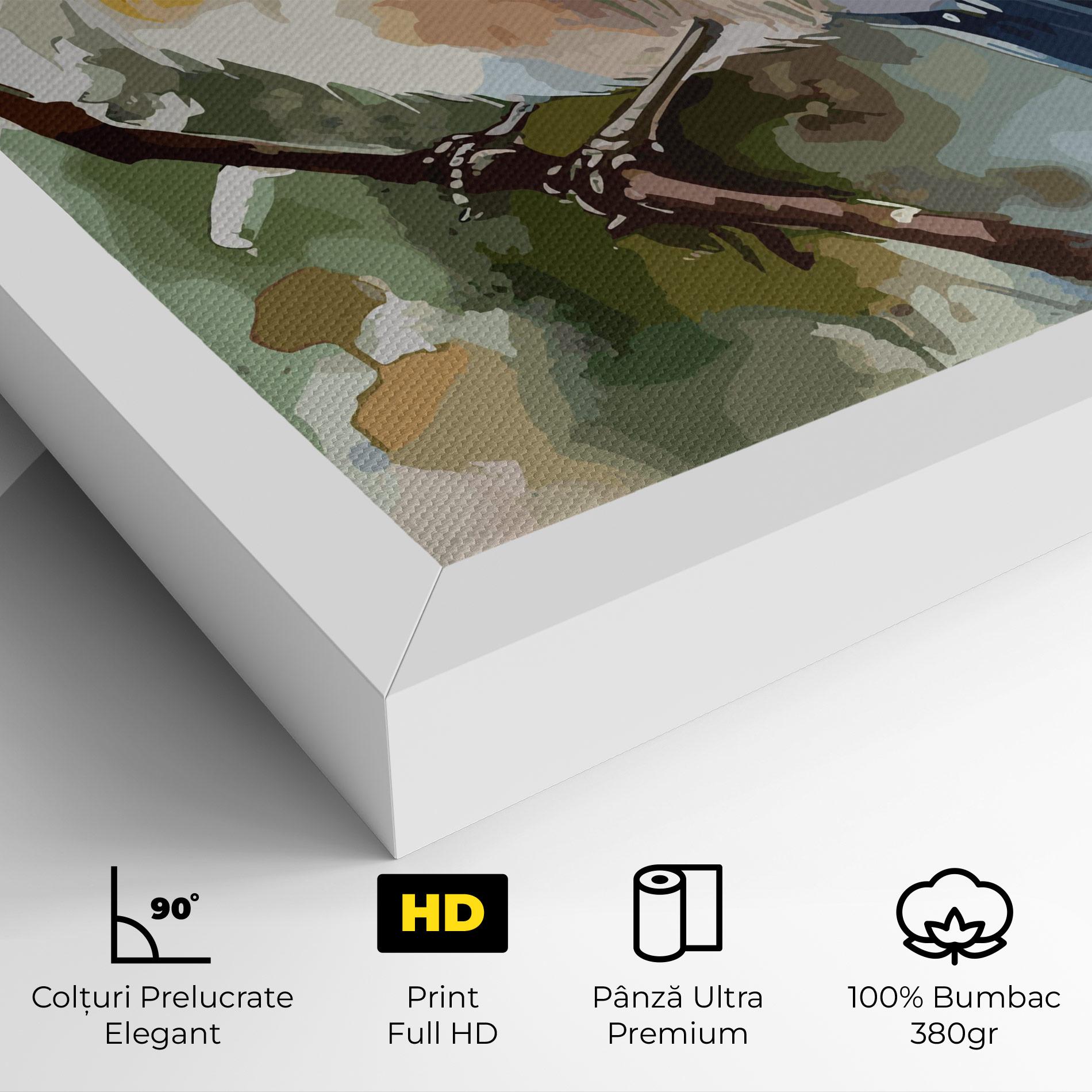 Tablou Canvas Blue Pretty Bird mockup 4