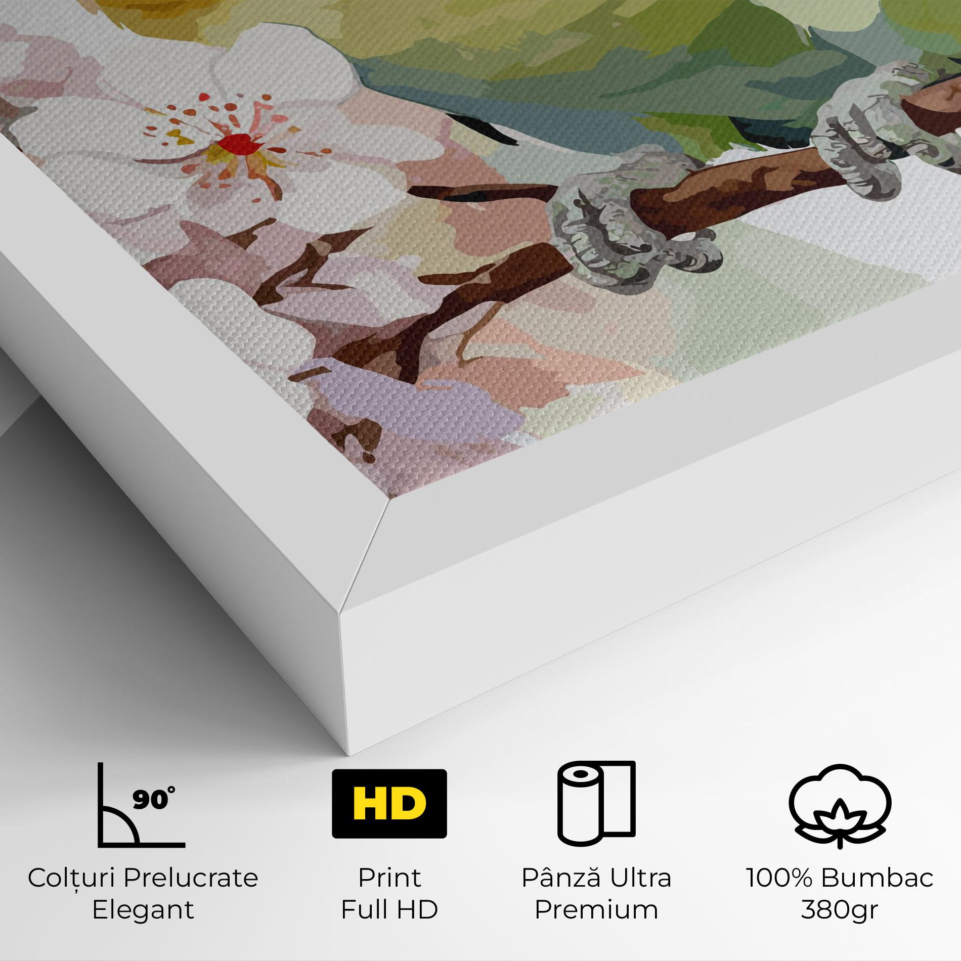 Tablou Canvas Cute Green Parrot mockup 4