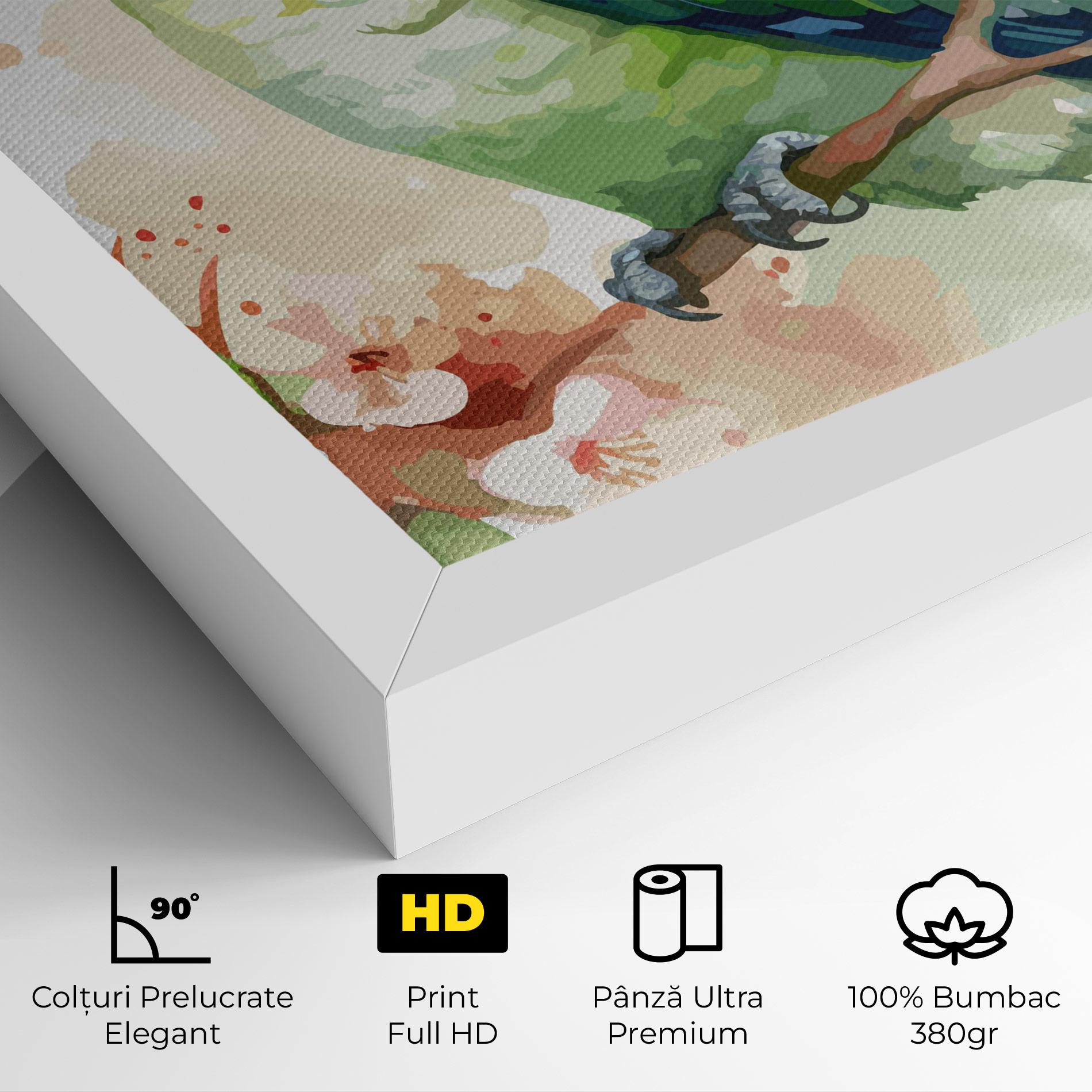 Tablou Canvas Pretty Green Parrot mockup 4