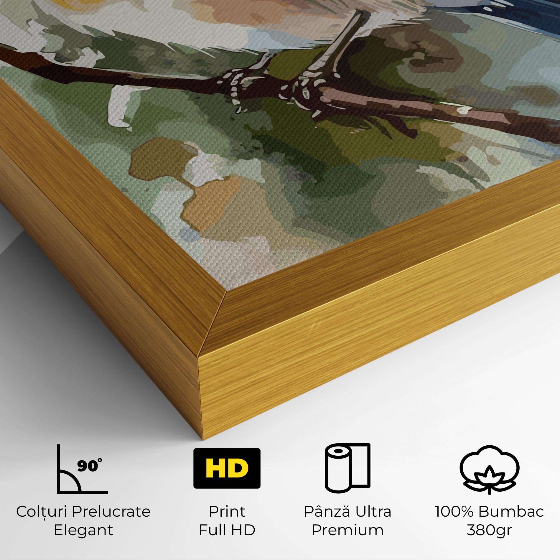 Tablou Canvas Blue Pretty Bird mockup 4