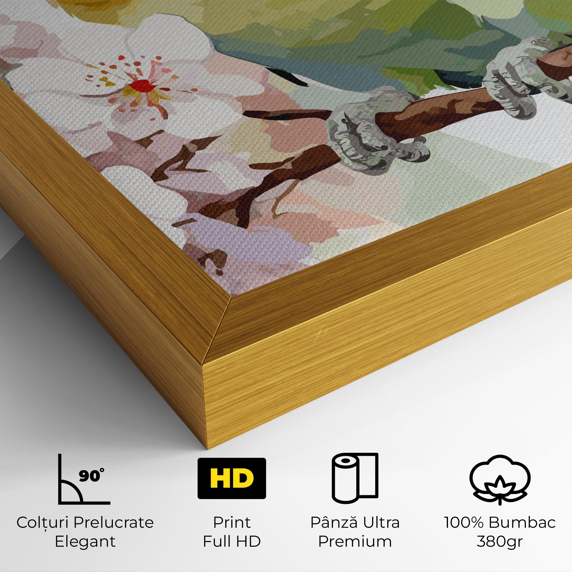 Tablou Canvas Cute Green Parrot mockup 4