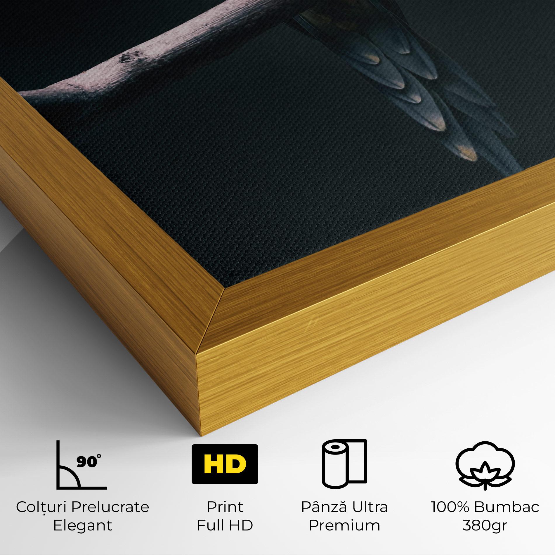 Tablou Canvas Fire Parrot mockup 4