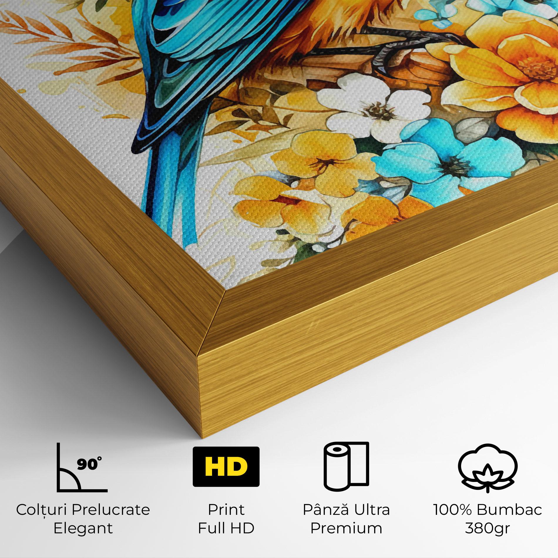 Tablou Canvas Light Blue Bird mockup 4