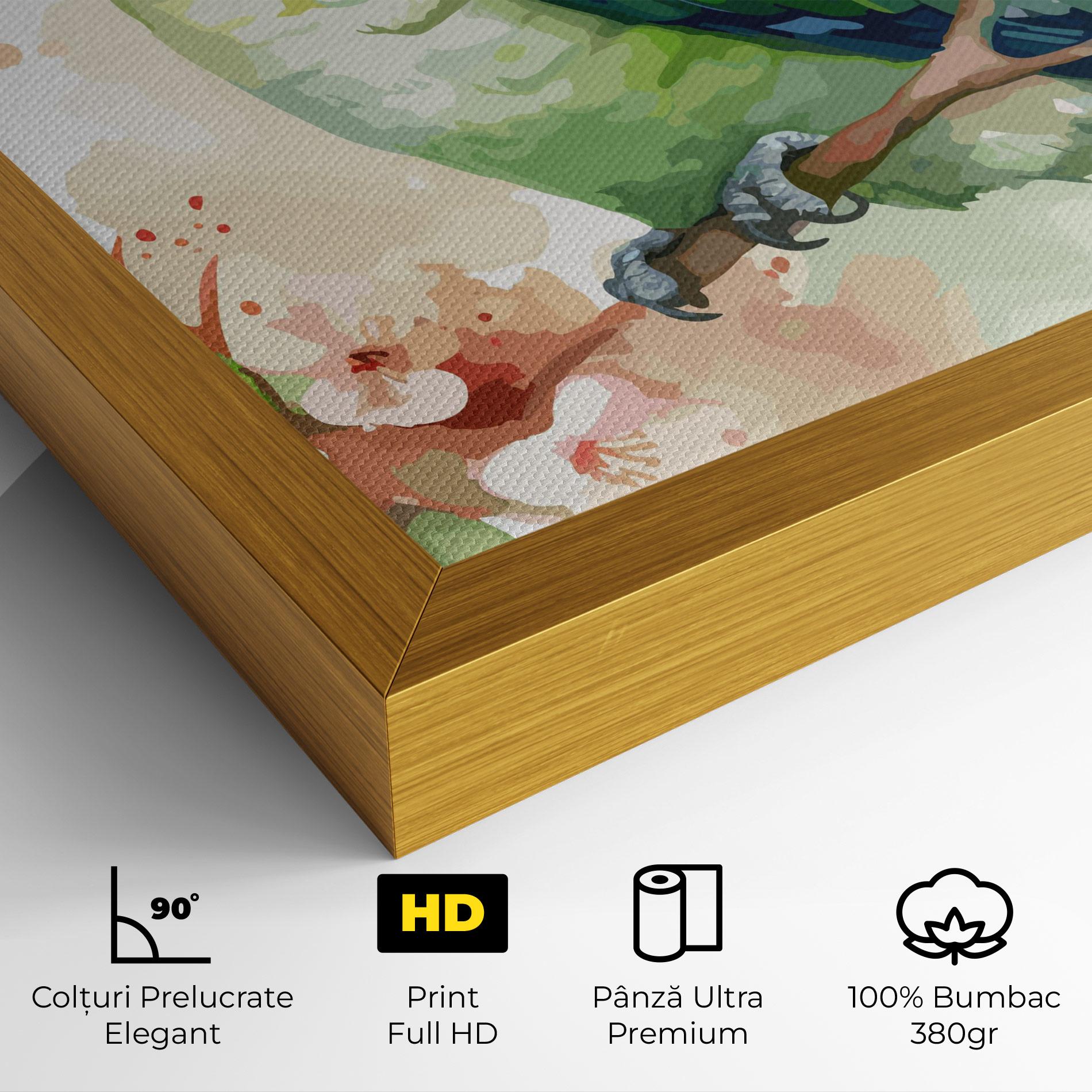 Tablou Canvas Pretty Green Parrot mockup 4