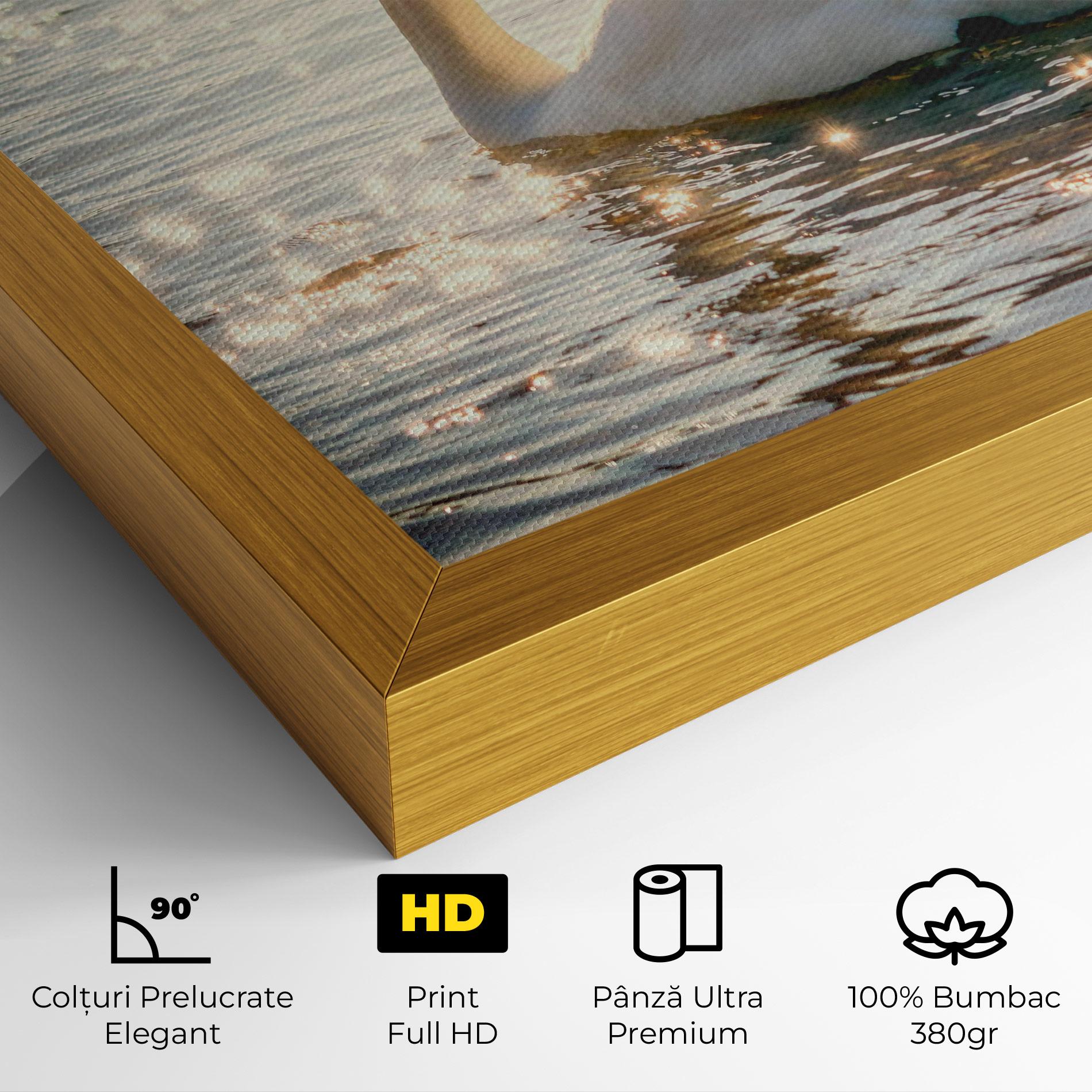 Tablou Canvas Swan On Lake mockup 4